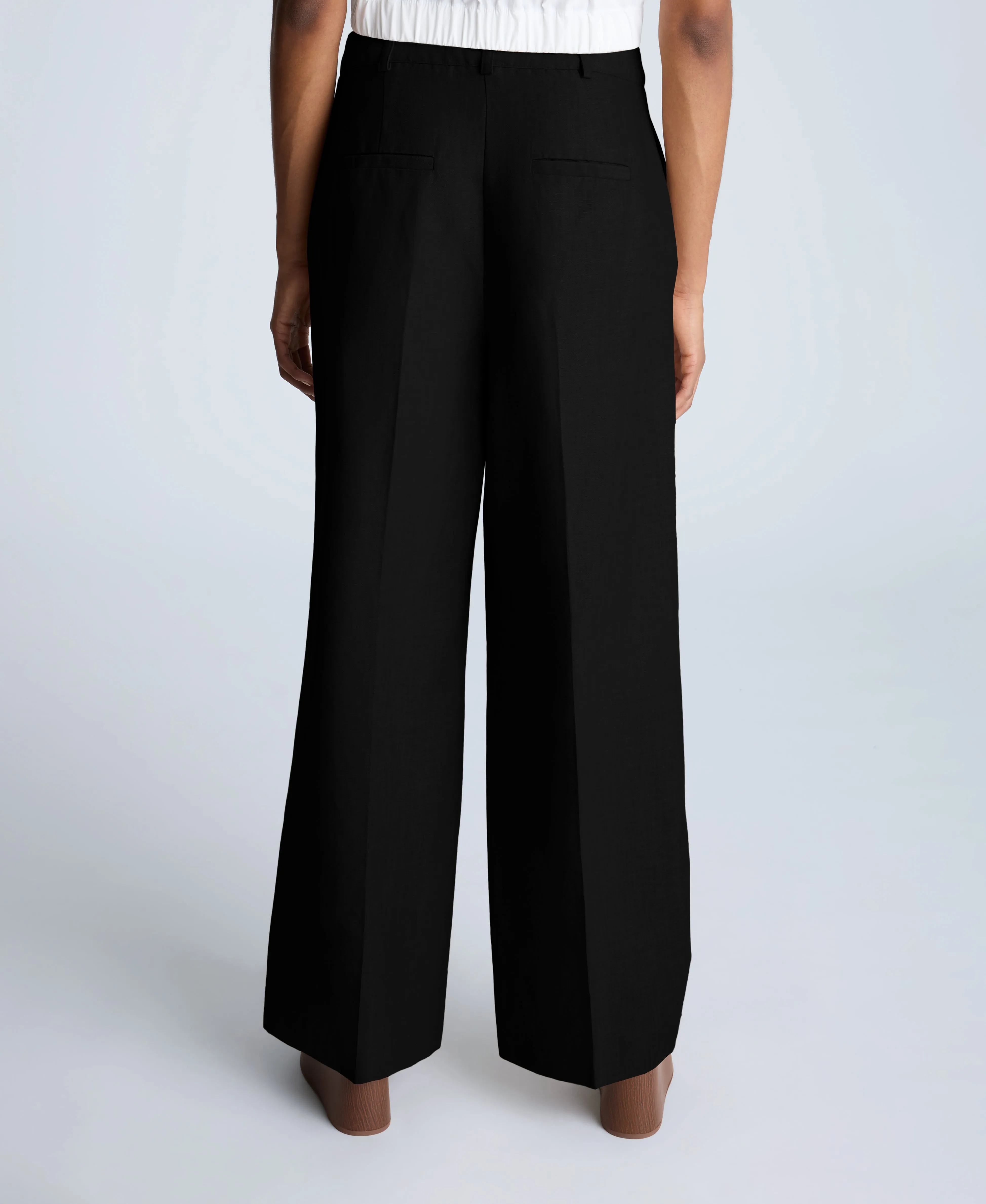 Fly Front High Rise Pintuck Wide Leg Pants sold by Kenneth Cole product image thumbnail 3