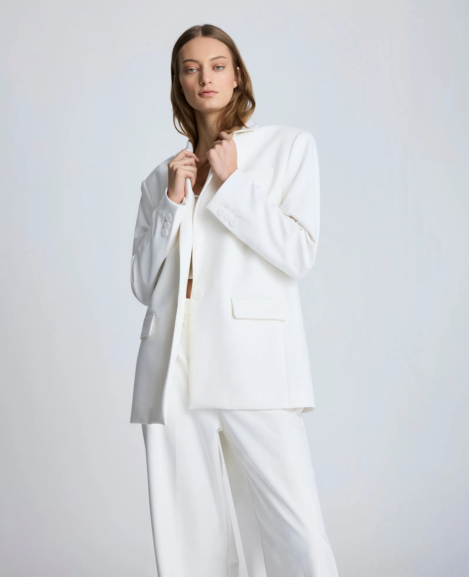 Balance Stretch One Button Boyfriend Jacket sold by Kenneth Cole product image thumbnail 2