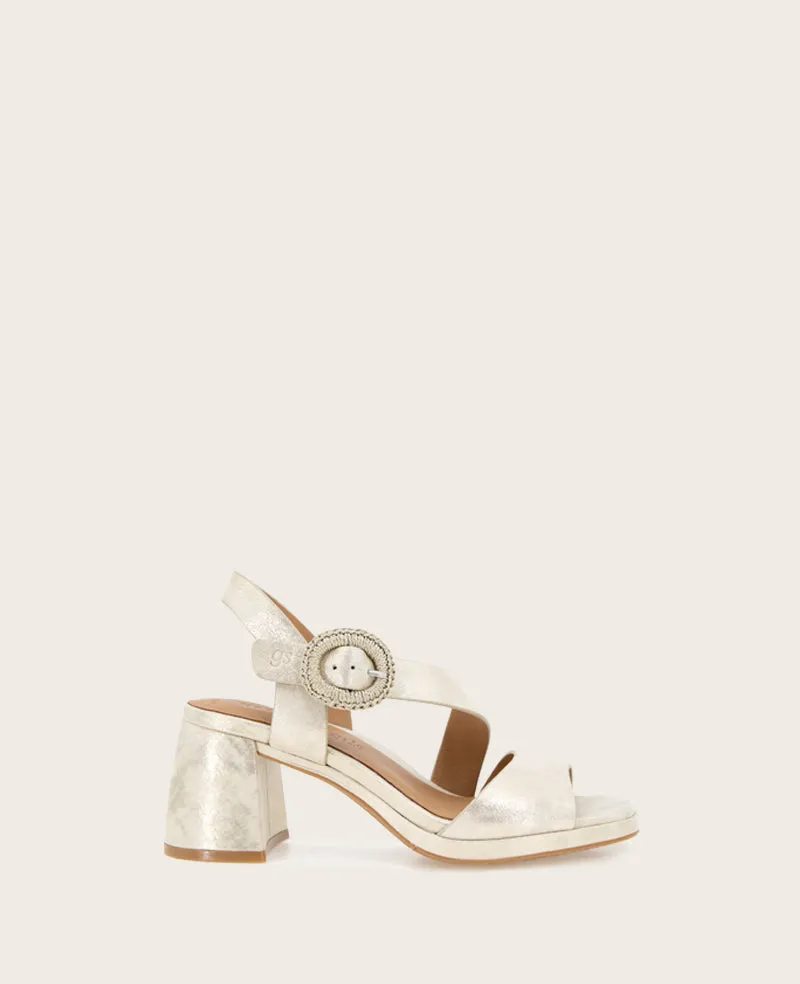 GENTLE SOULS - Roma Metallic Heel Sandal sold by Kenneth Cole
