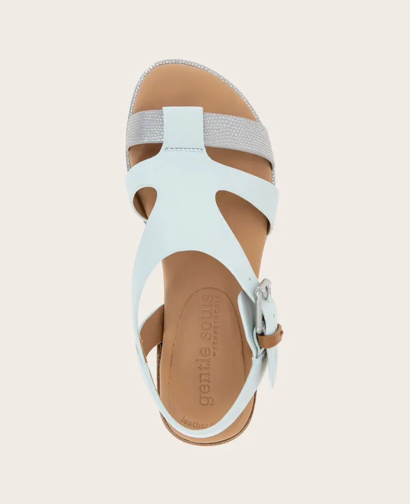 GENTLE SOULS - Haisley Leather Metallic Combo Sandal sold by Kenneth Cole product image thumbnail 5
