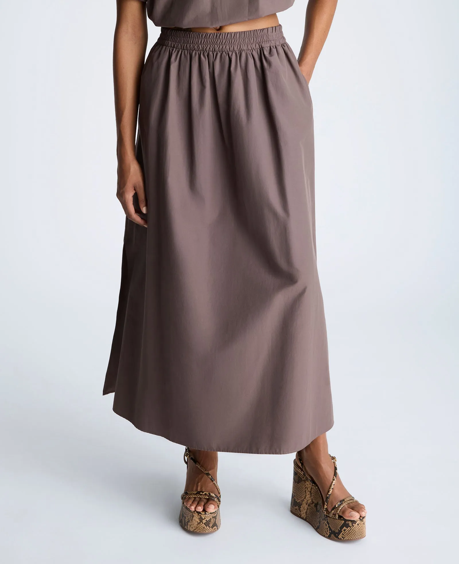 Pull-On Maxi Skirt with Side Slits sold by Kenneth Cole product image thumbnail 2
