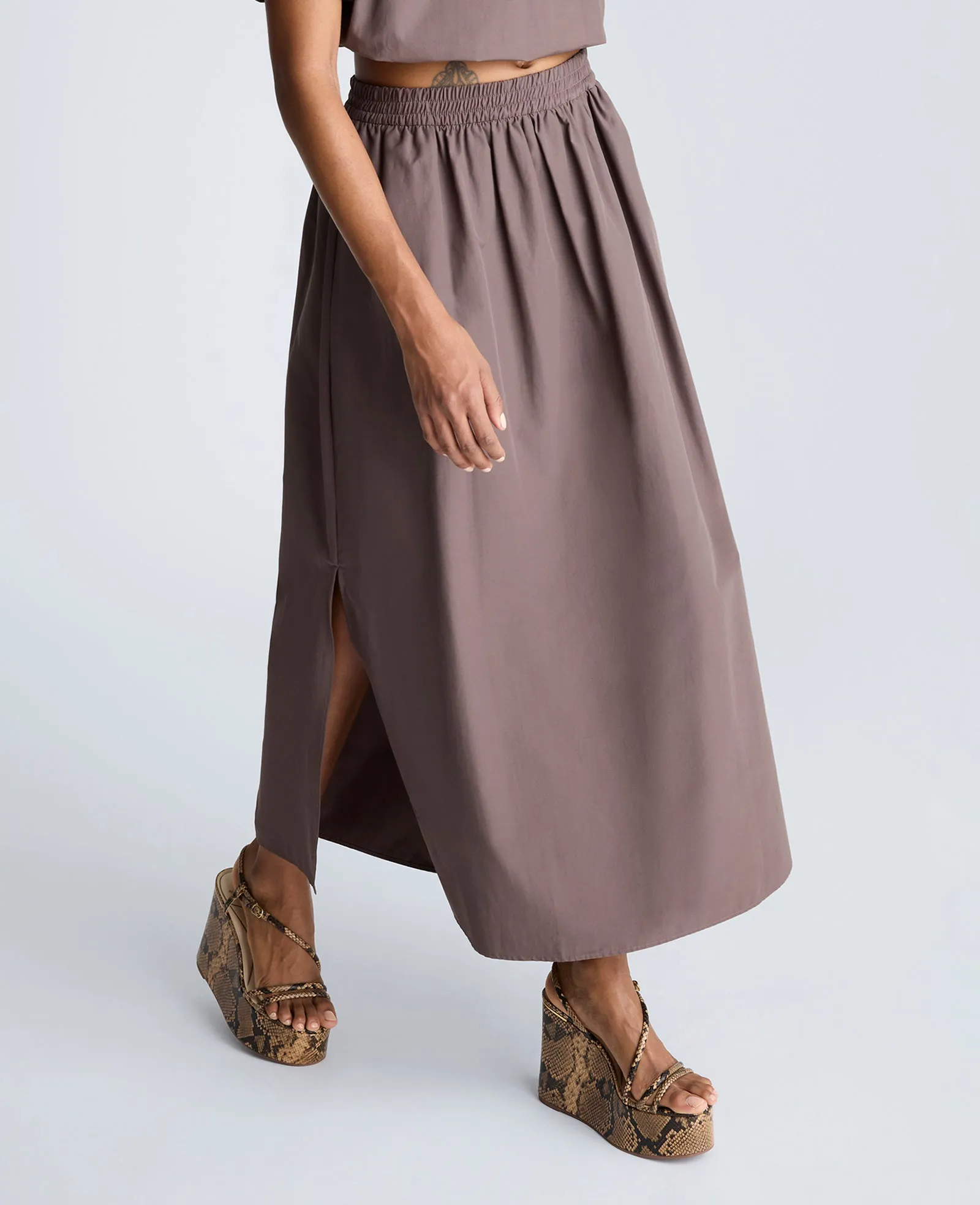 Pull-On Maxi Skirt with Side Slits sold by Kenneth Cole product image thumbnail 3