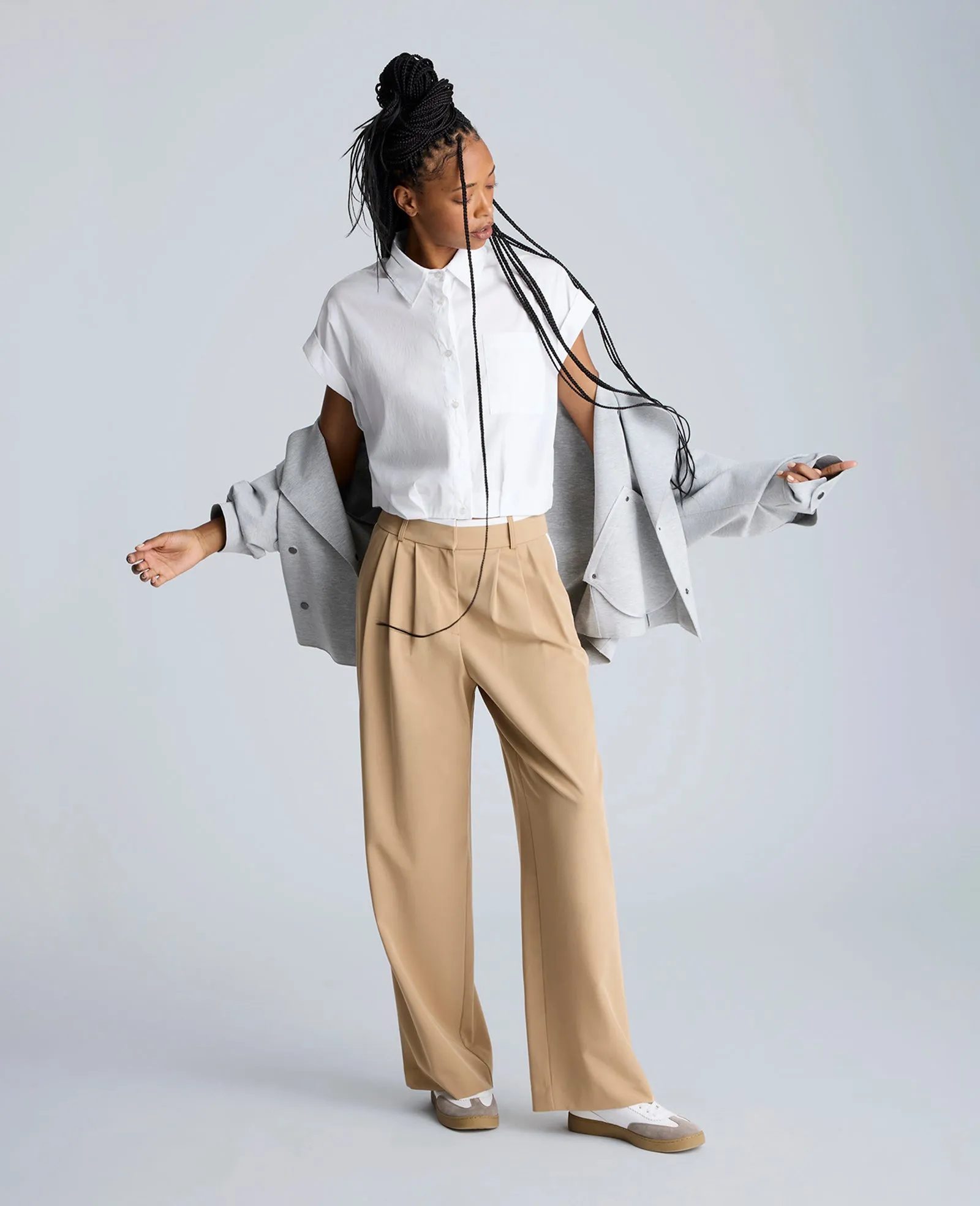 Drop Shoulder Short Sleeve Button Front Shirt sold by Kenneth Cole product image thumbnail 4