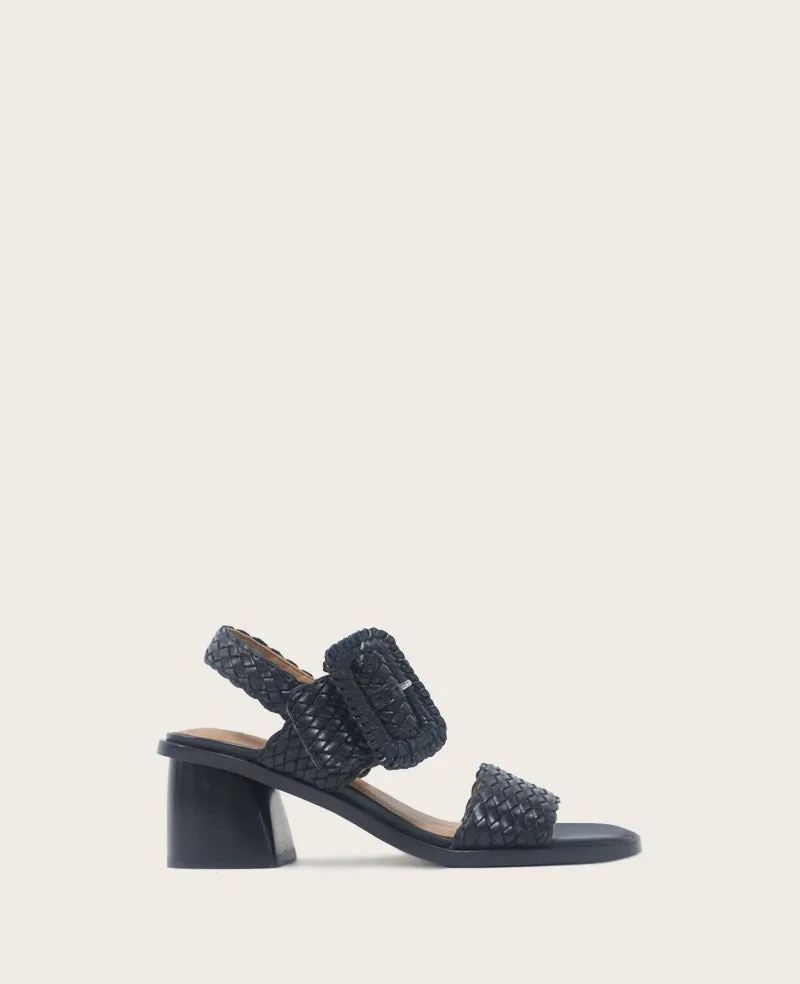 GENTLE SOULS - Madylyn Woven Leather Heel Sandal sold by Kenneth Cole