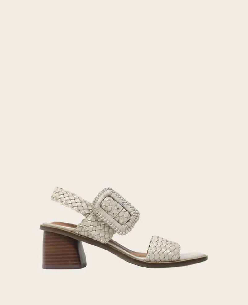 GENTLE SOULS - Madylyn Metallic Woven Leather Heel Sandal sold by Kenneth Cole