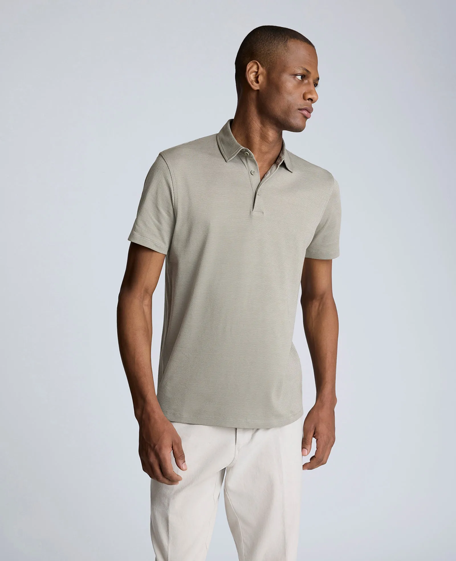 Knit Two-Toned Button Polo sold by Kenneth Cole product image thumbnail 3