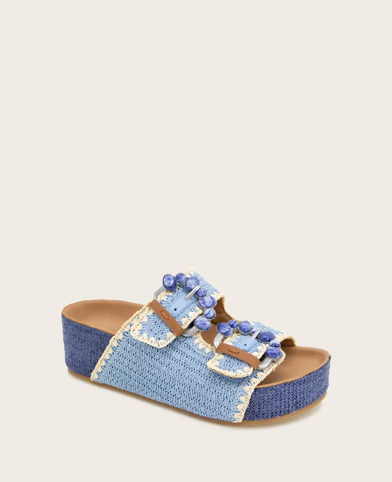GENTLE SOULS - Kendall Raffia Wrap Buckle Wedge sold by Kenneth Cole product image thumbnail 3