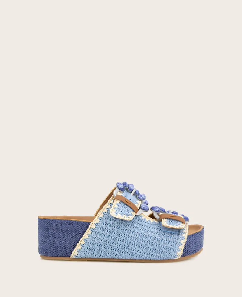 GENTLE SOULS - Kendall Raffia Wrap Buckle Wedge sold by Kenneth Cole