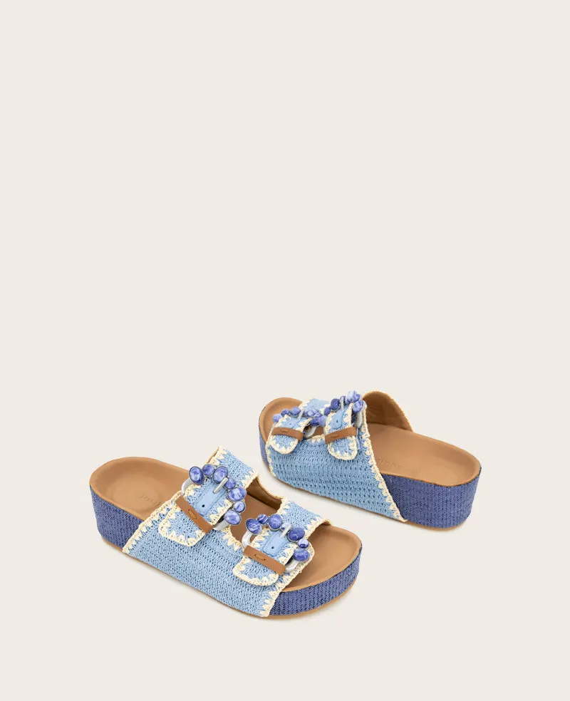 GENTLE SOULS - Kendall Raffia Wrap Buckle Wedge sold by Kenneth Cole product image thumbnail 2