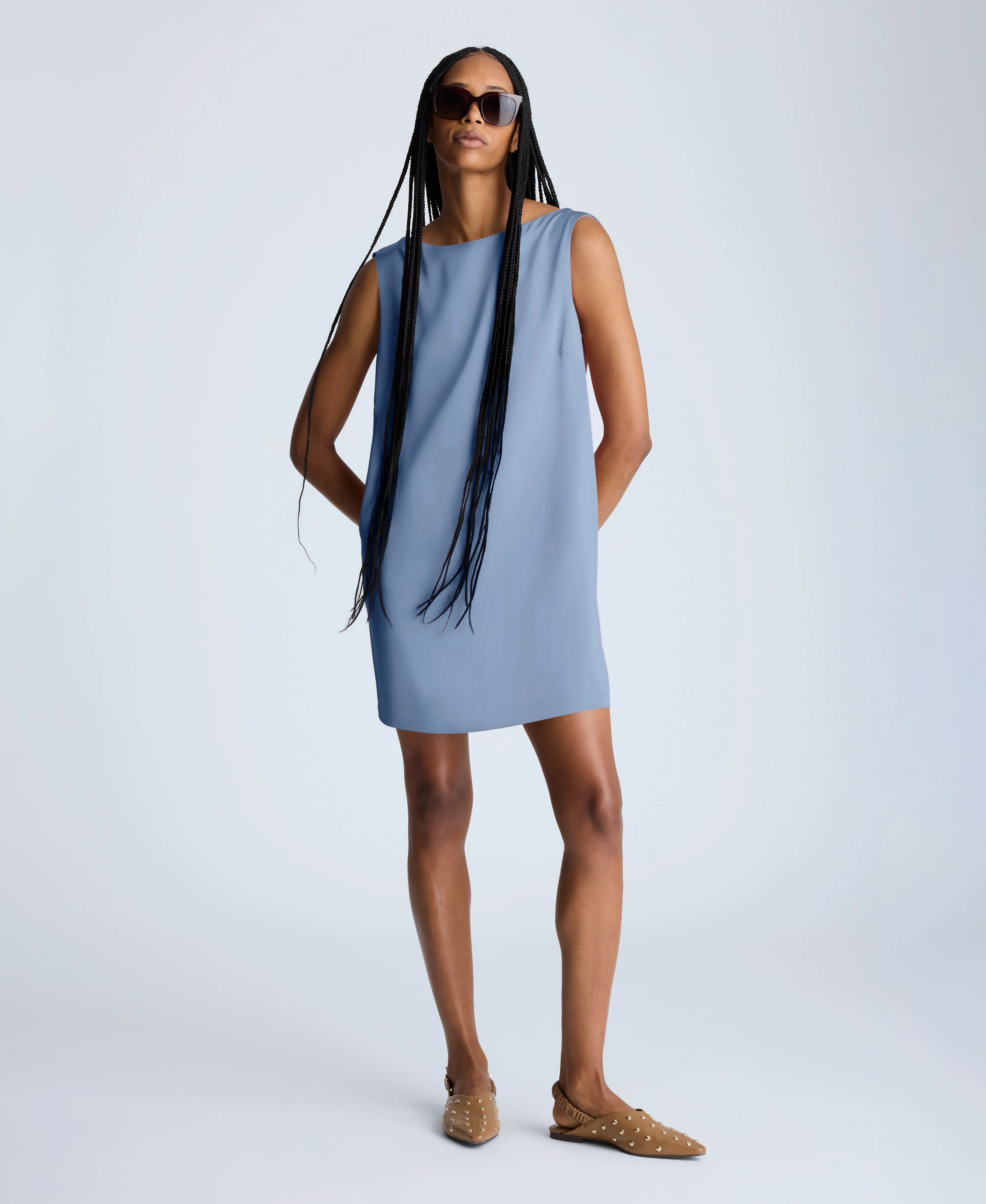 Sleeveless Draped Back Shift Dress sold by Kenneth Cole product image thumbnail 2