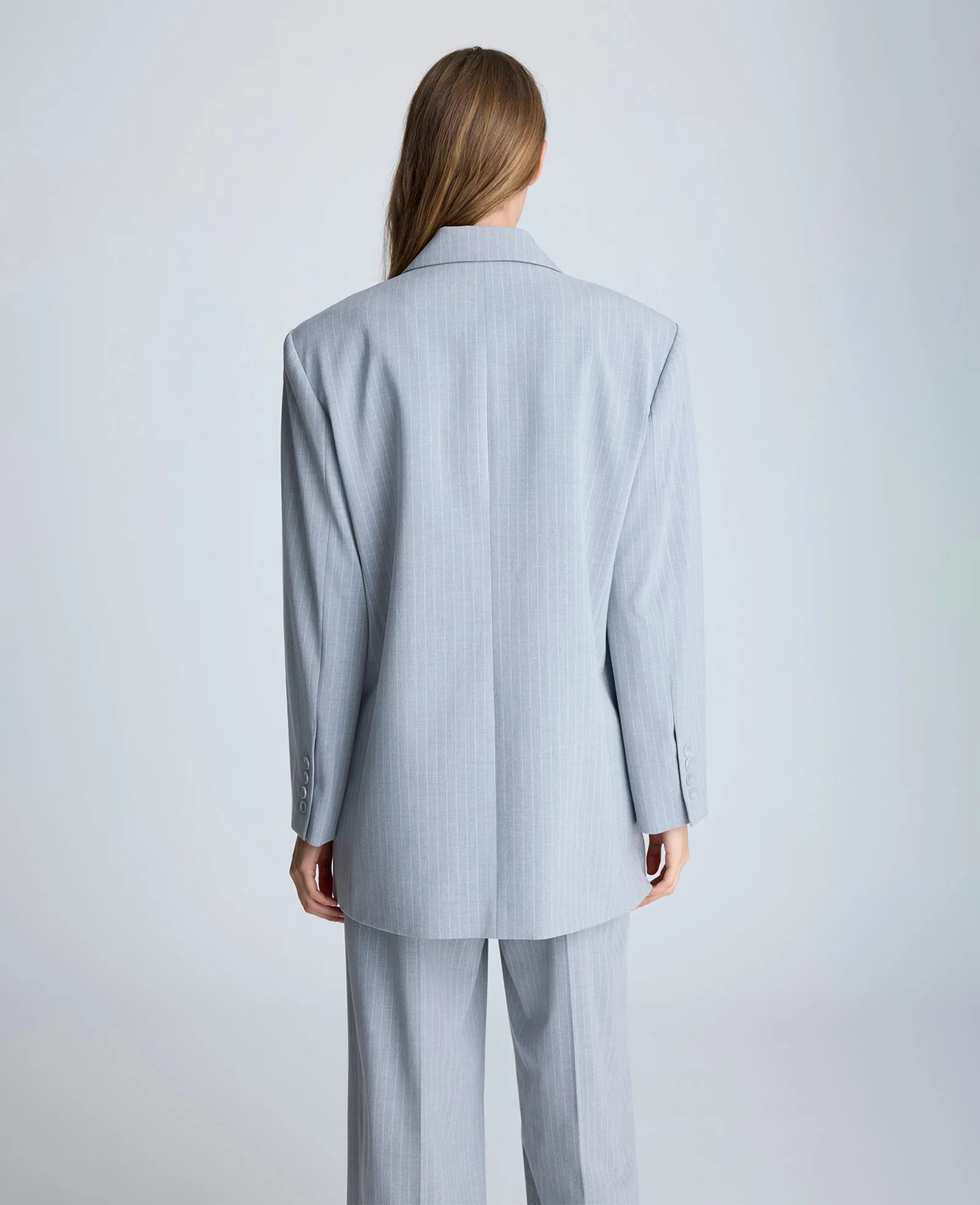 Pinstripe Button Notch Collar Jacket sold by Kenneth Cole product image thumbnail 4