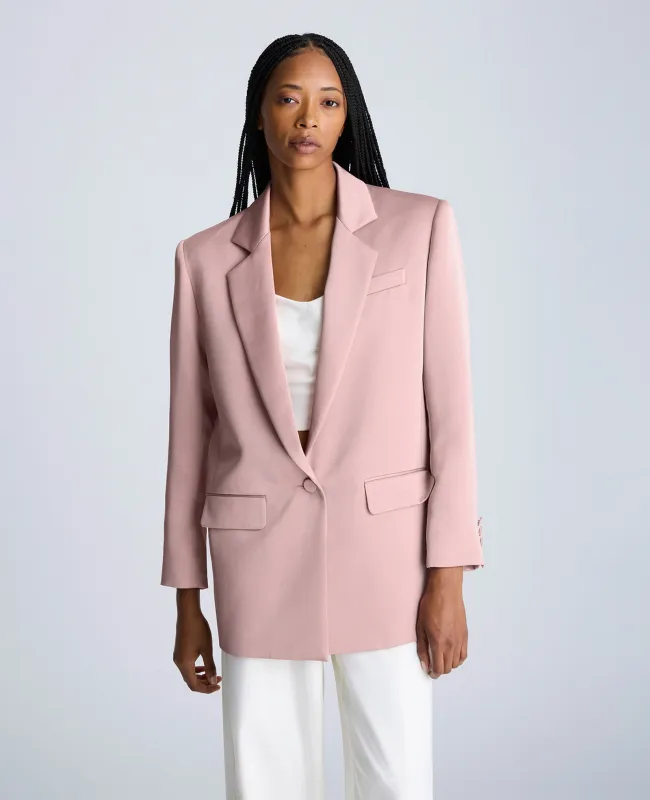Satin Twill One Button Notch Collar Jacket sold by Kenneth Cole