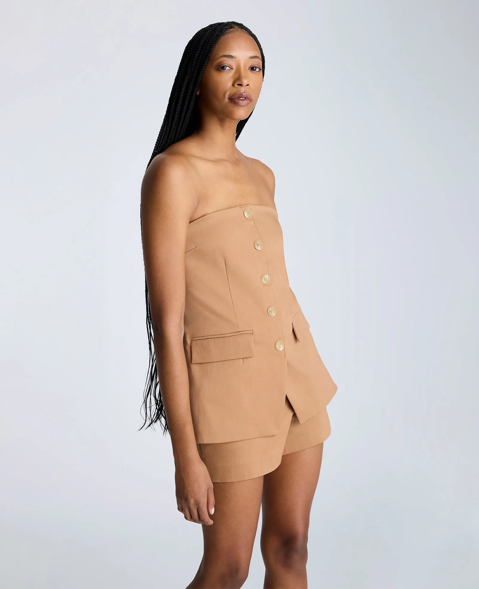 Sleeveless Button Front Bustier sold by Kenneth Cole product image thumbnail 4