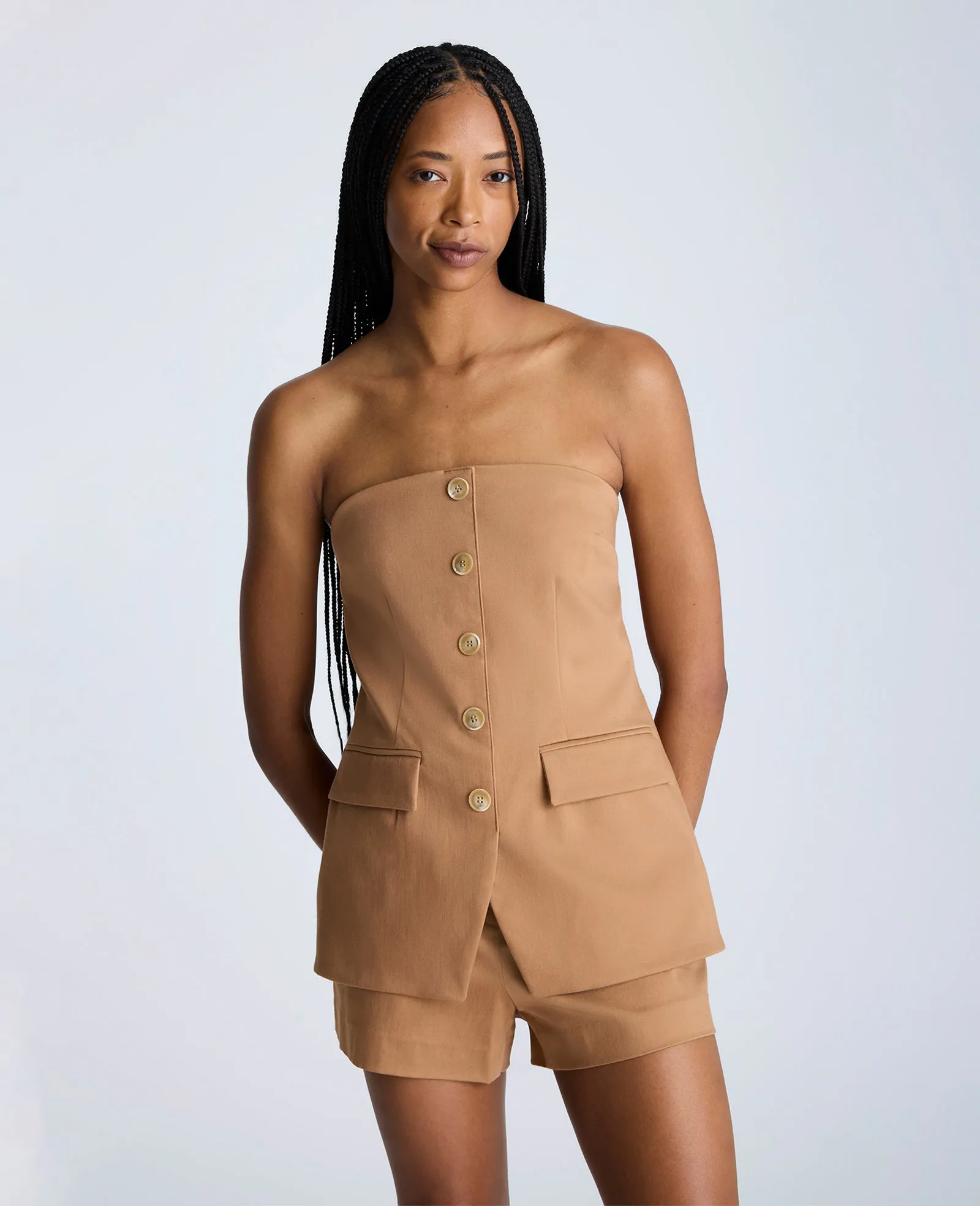 Sleeveless Button Front Bustier sold by Kenneth Cole