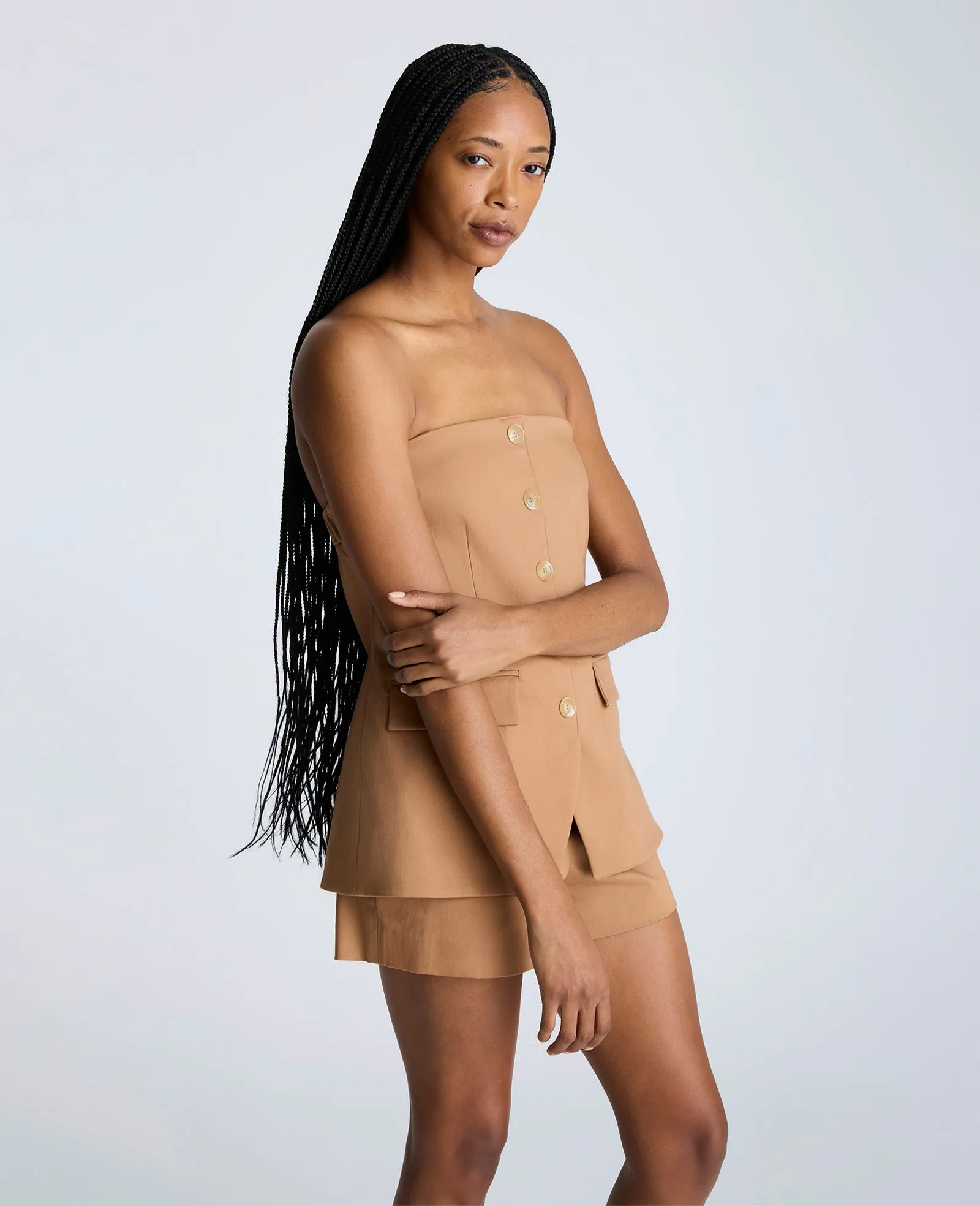 Sleeveless Button Front Bustier sold by Kenneth Cole product image thumbnail 2