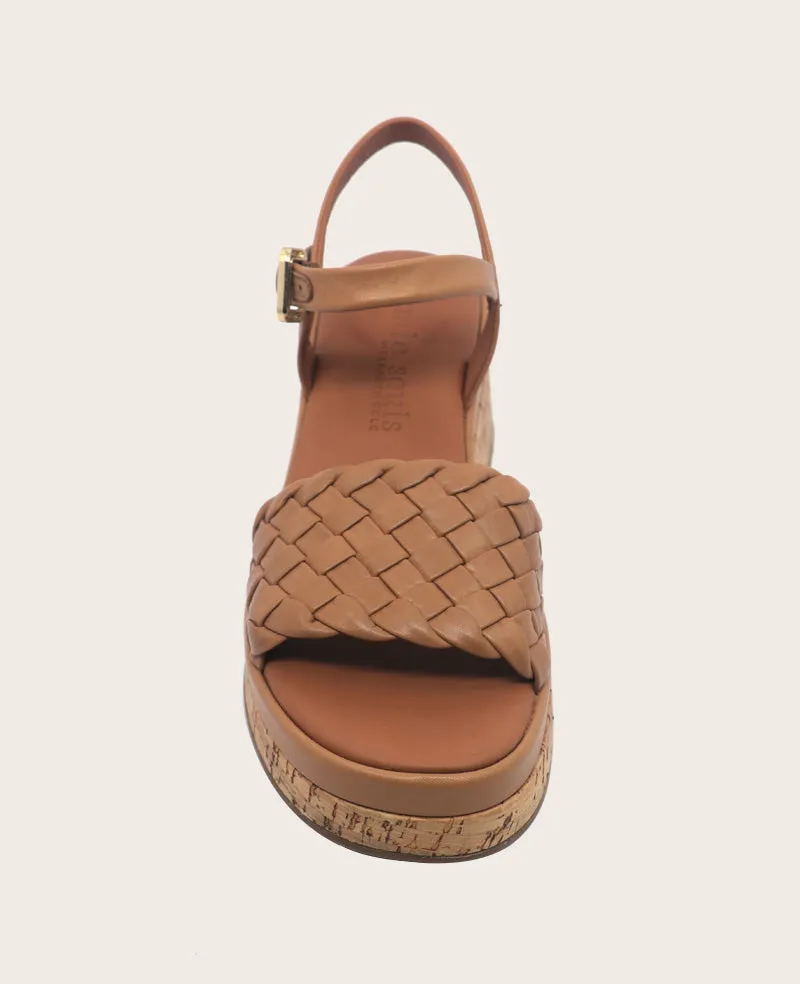 GENTLE SOULS - Dorris Woven Leather Cork Platform Sandal sold by Kenneth Cole product image thumbnail 5