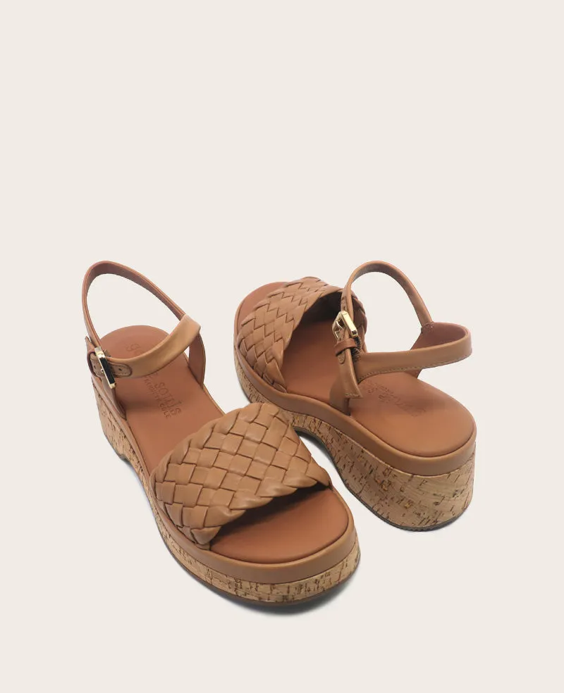GENTLE SOULS - Dorris Woven Leather Cork Platform Sandal sold by Kenneth Cole product image thumbnail 2