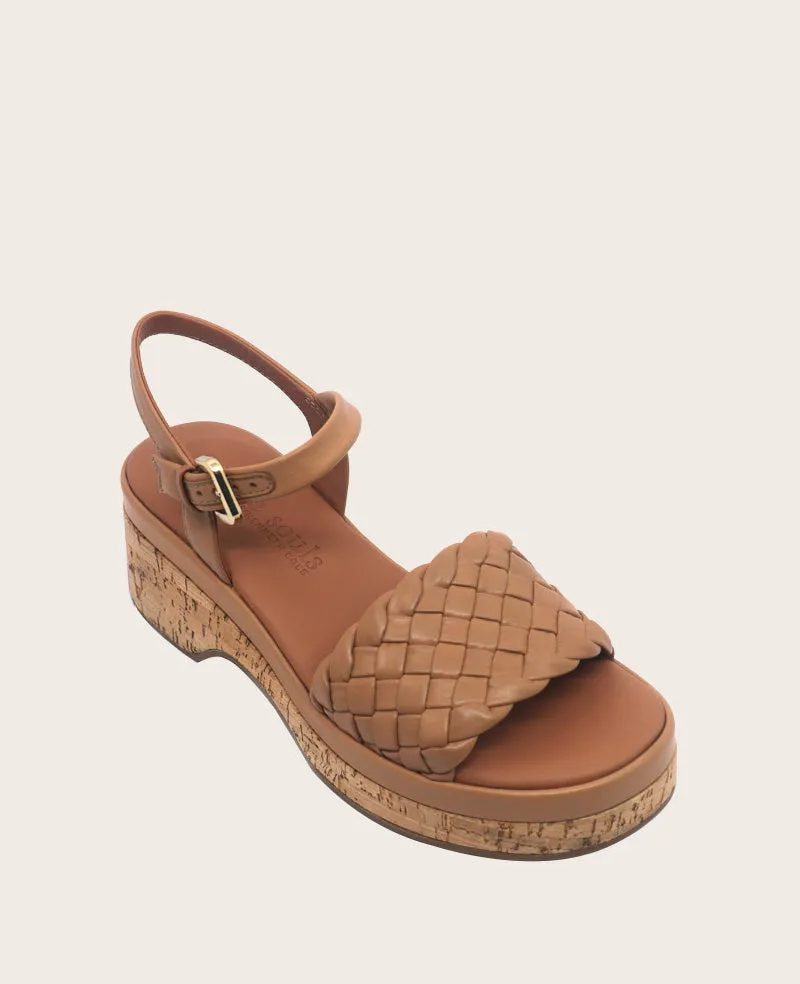 GENTLE SOULS - Dorris Woven Leather Cork Platform Sandal sold by Kenneth Cole product image thumbnail 3