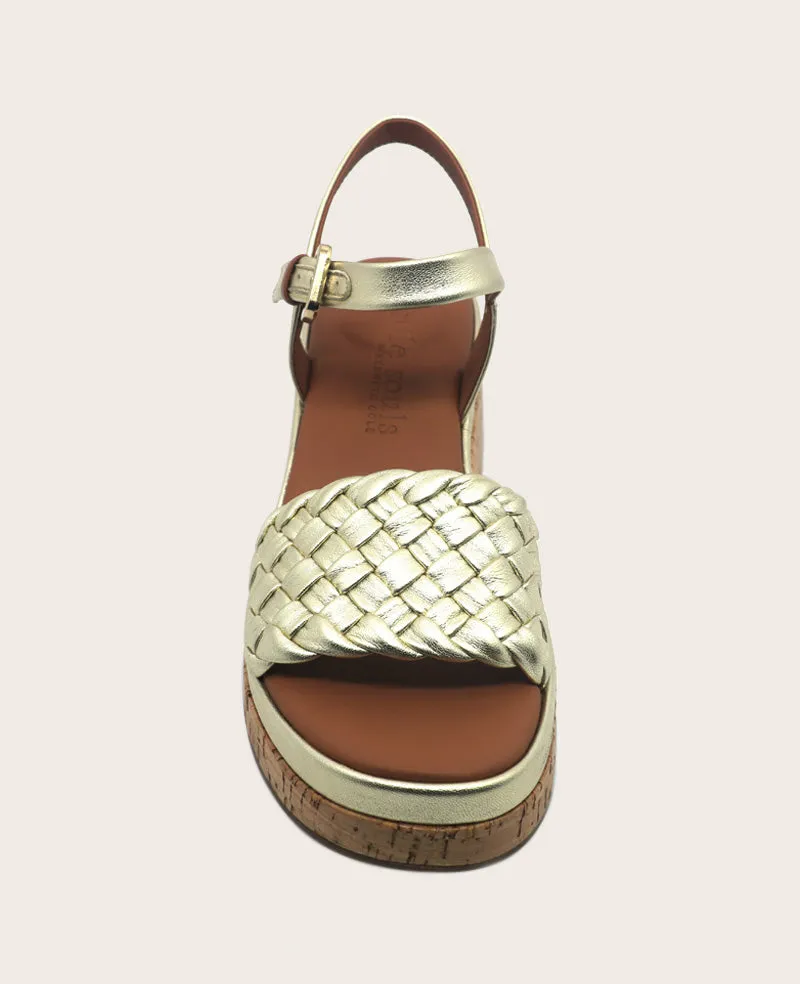GENTLE SOULS - Dorris Woven Leather Cork Platform Sandal sold by Kenneth Cole product image thumbnail 5
