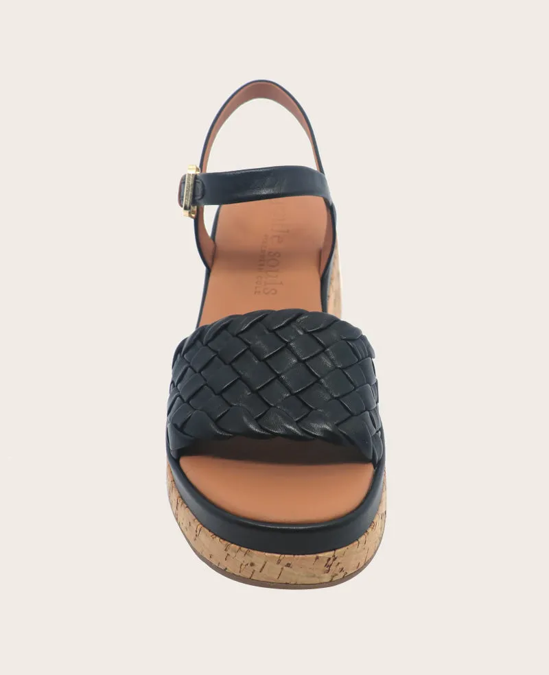 GENTLE SOULS - Dorris Woven Leather Cork Platform Sandal sold by Kenneth Cole product image thumbnail 5