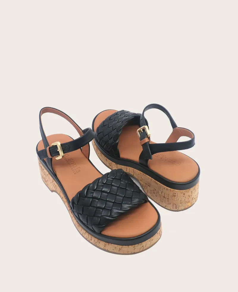 GENTLE SOULS - Dorris Woven Leather Cork Platform Sandal sold by Kenneth Cole product image thumbnail 2
