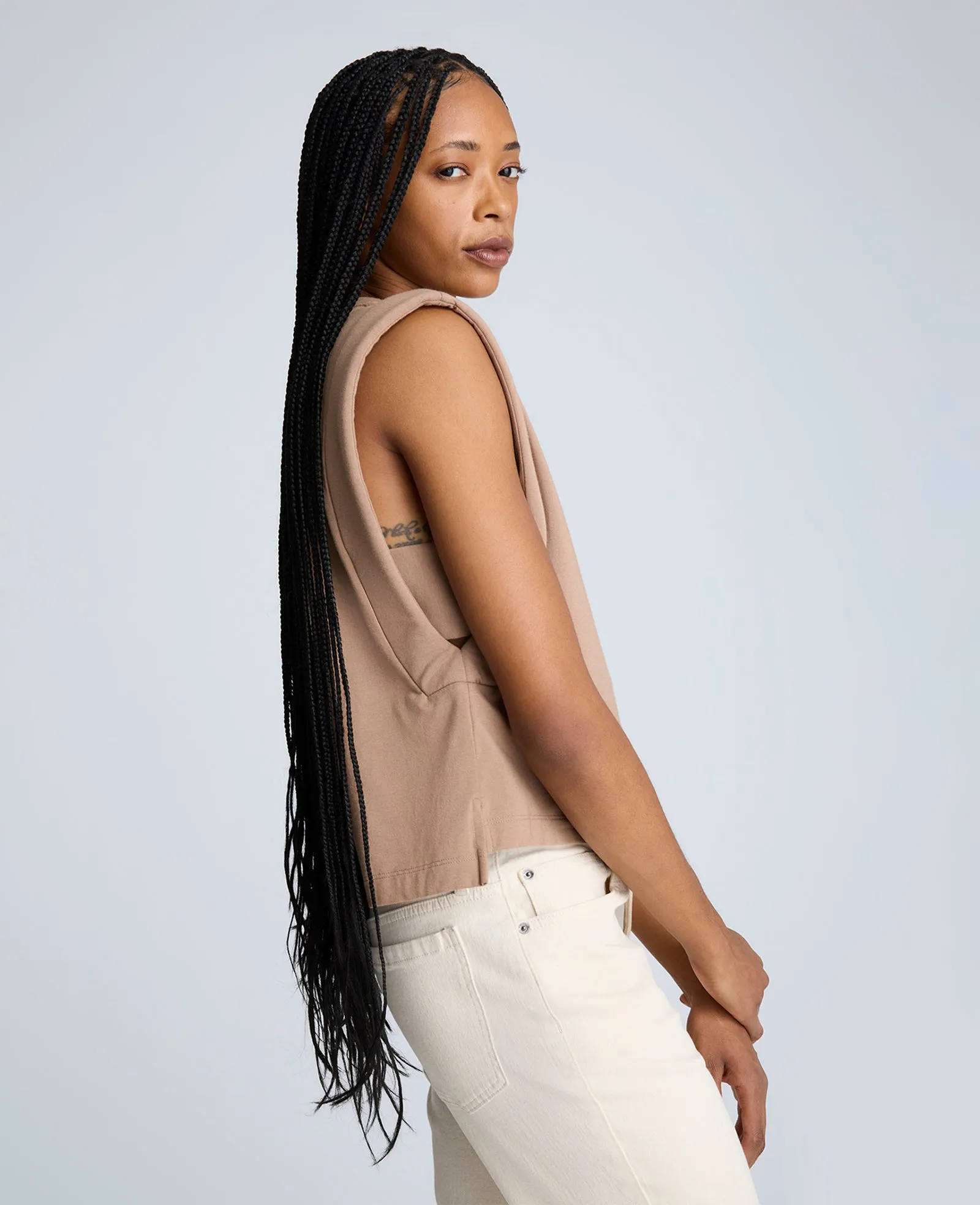 Muscle Tank with High-Low Hem sold by Kenneth Cole product image thumbnail 3