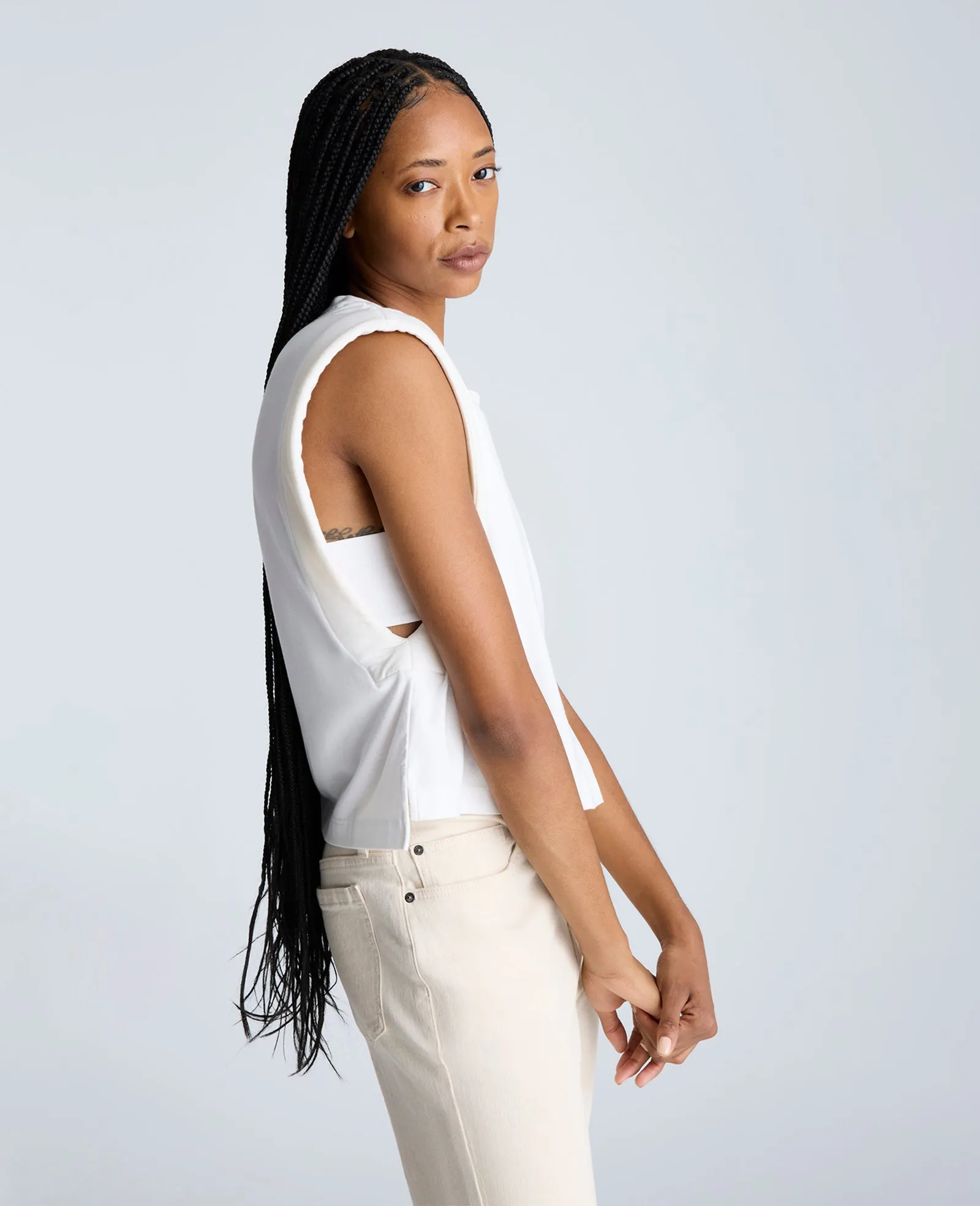 Muscle Tank with High-Low Hem sold by Kenneth Cole product image thumbnail 3