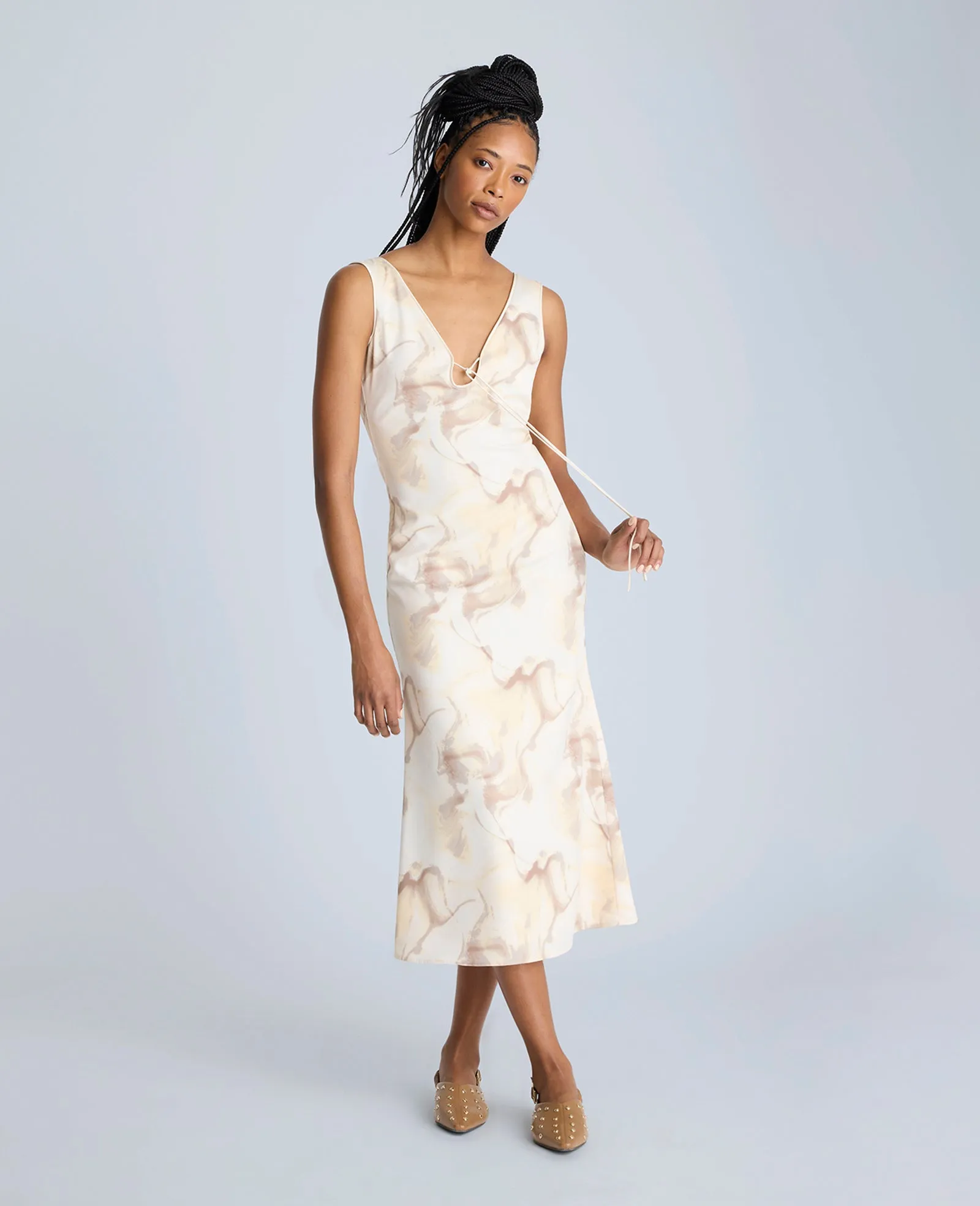 Sleeveless V-Neck Midi Dress sold by Kenneth Cole