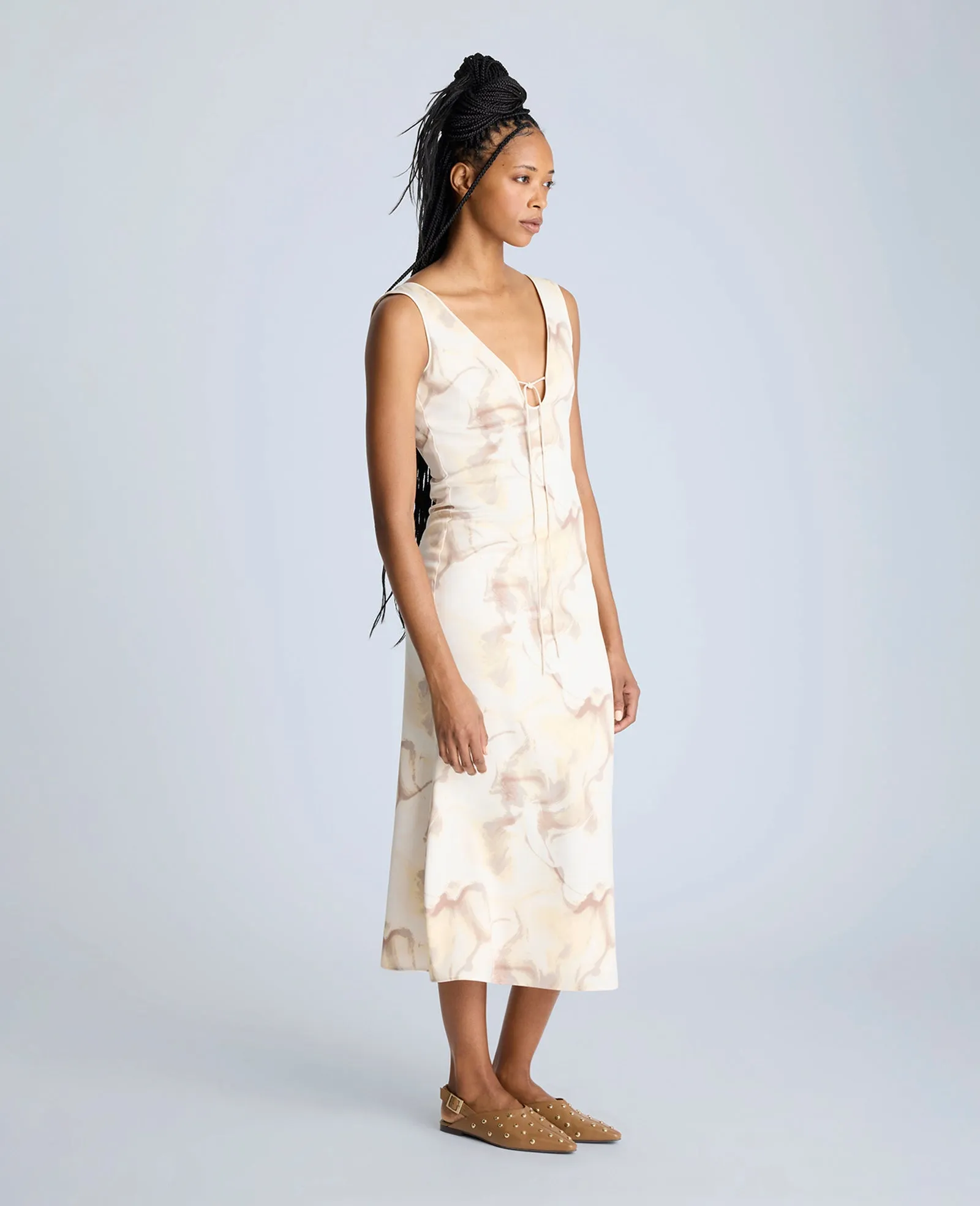 Sleeveless V-Neck Midi Dress sold by Kenneth Cole product image thumbnail 4