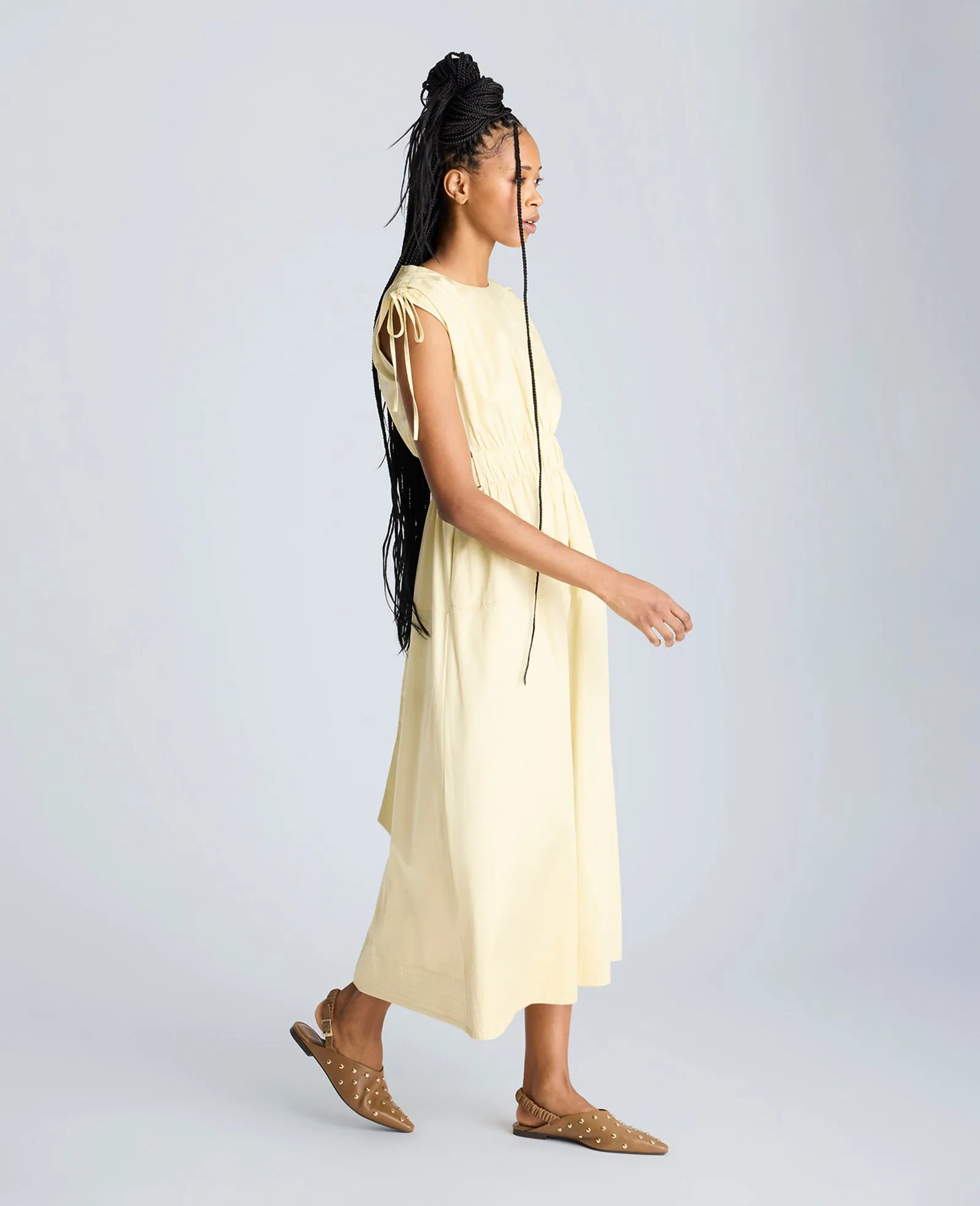 Rouched Waist Midi Dress with Tie Shoulders sold by Kenneth Cole product image thumbnail 4