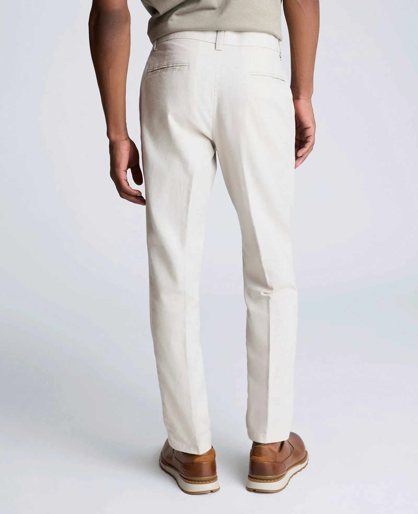 Kenneth Cole Reaction Linen Blend Slim Fit Flat Front Chino Pant sold by Kenneth Cole product image thumbnail 3