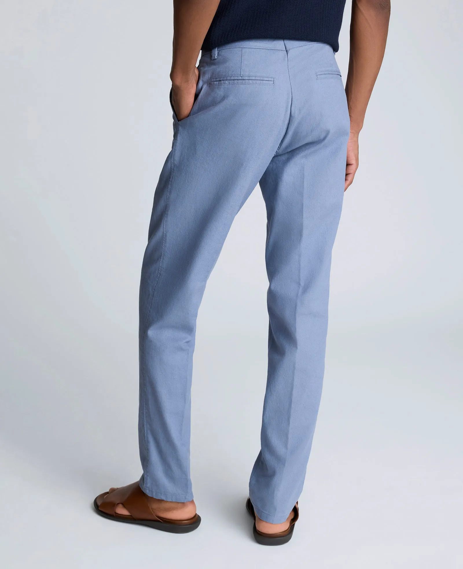 Kenneth Cole Reaction Linen Blend Slim Fit Flat Front Chino Pant sold by Kenneth Cole product image thumbnail 3