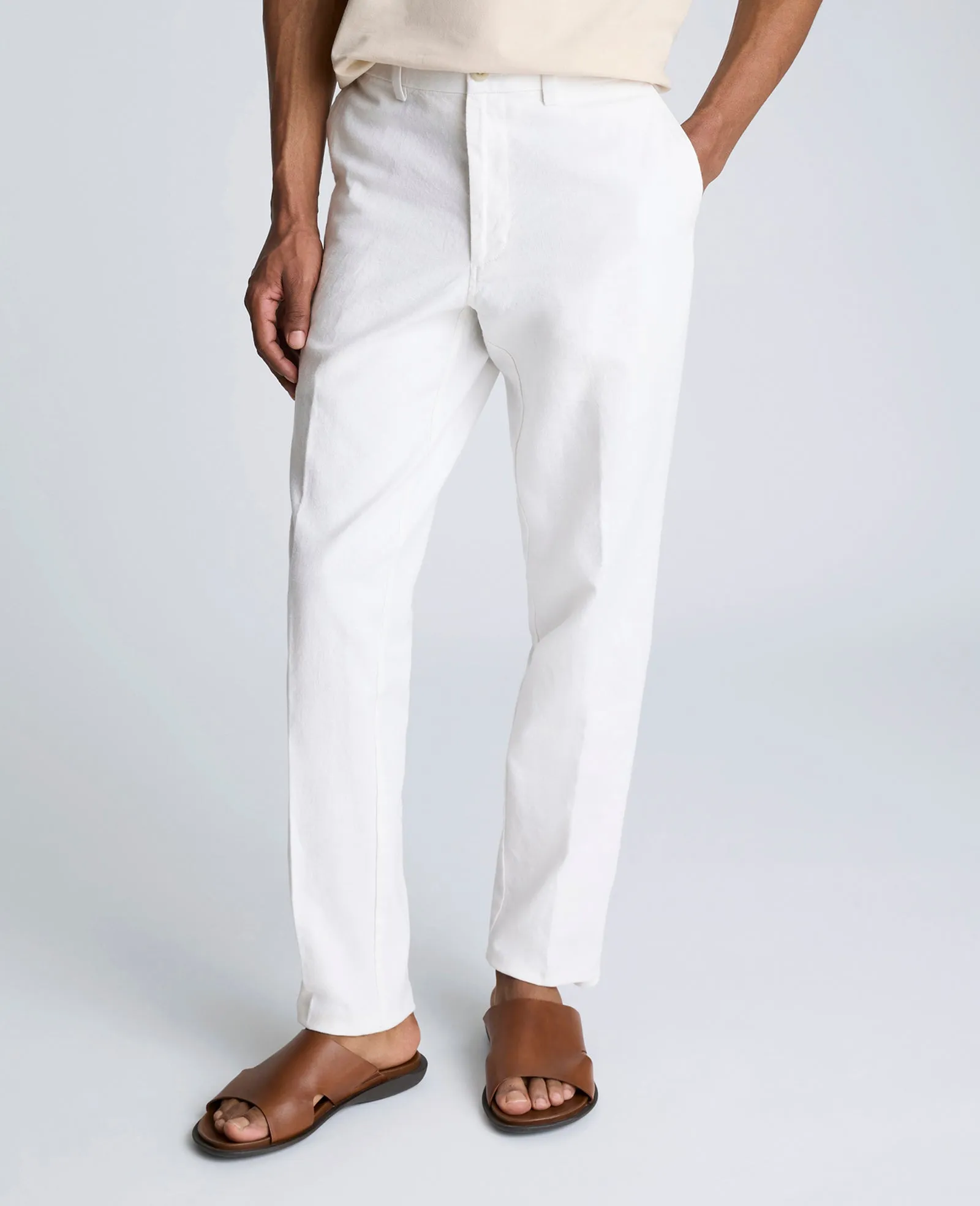 Linen Blend Slim Fit Flat Front Chino Pant sold by Kenneth Cole