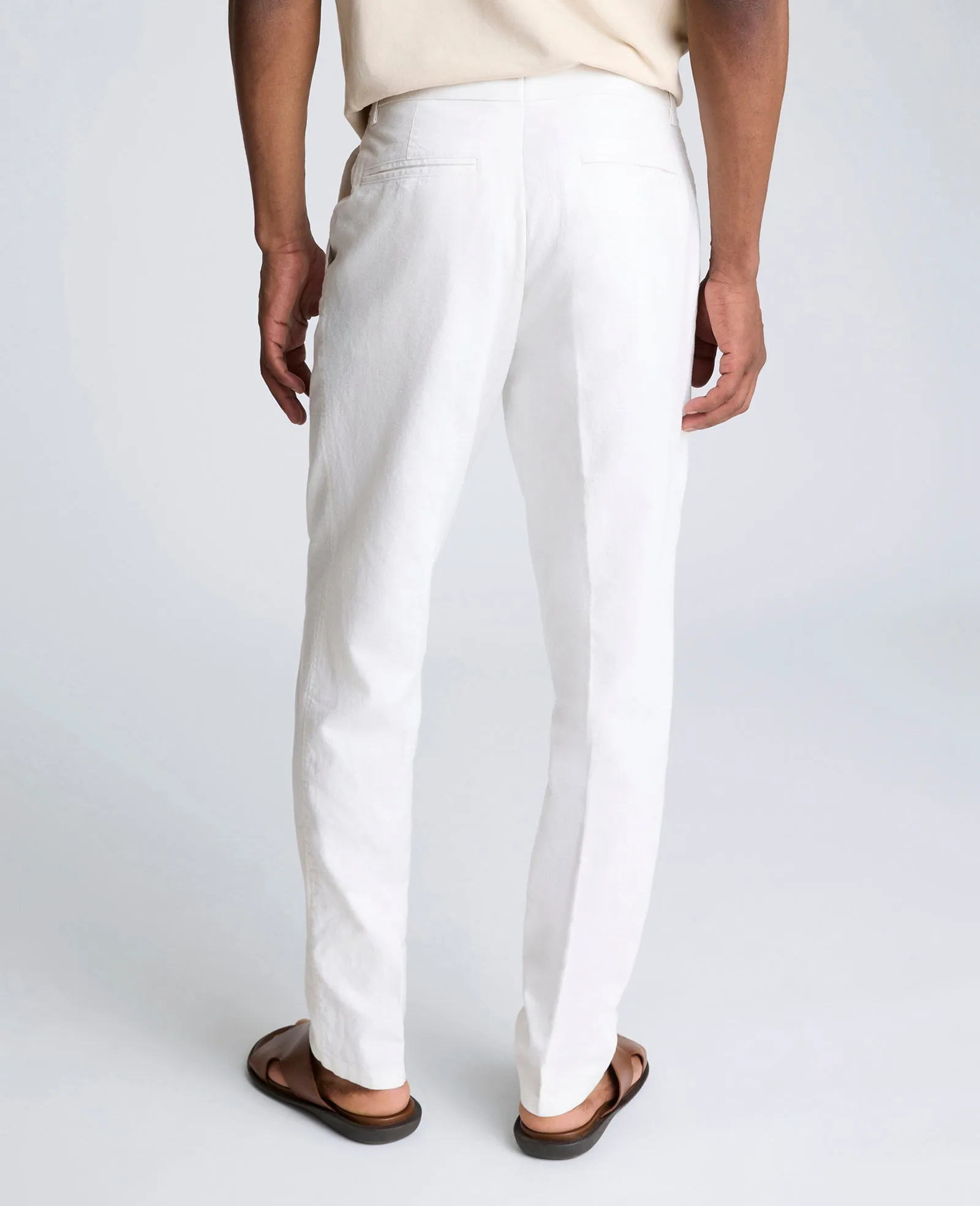 Linen Blend Slim Fit Flat Front Chino Pant sold by Kenneth Cole product image thumbnail 3
