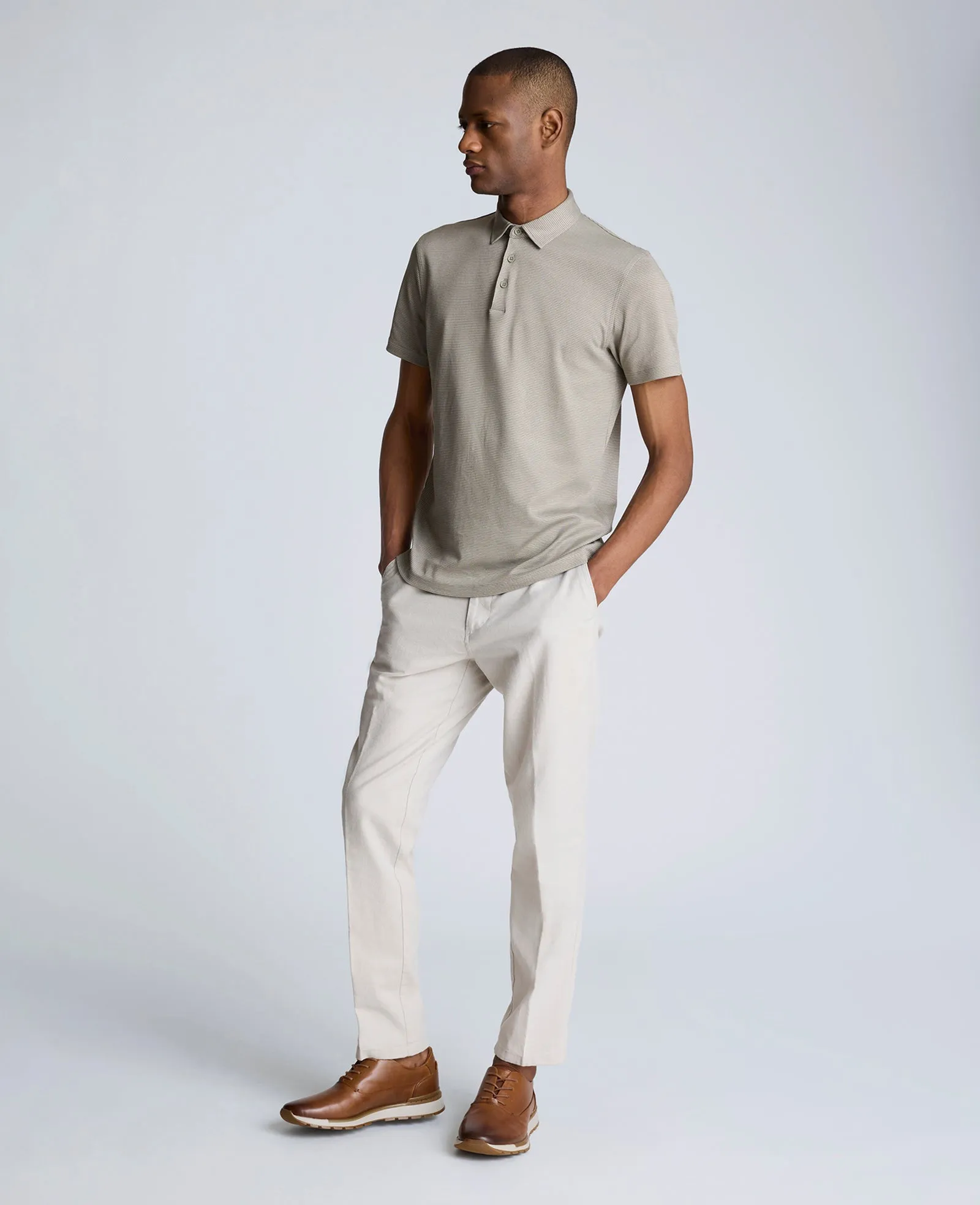Linen Blend Slim Fit Flat Front Chino Pant sold by Kenneth Cole product image thumbnail 4
