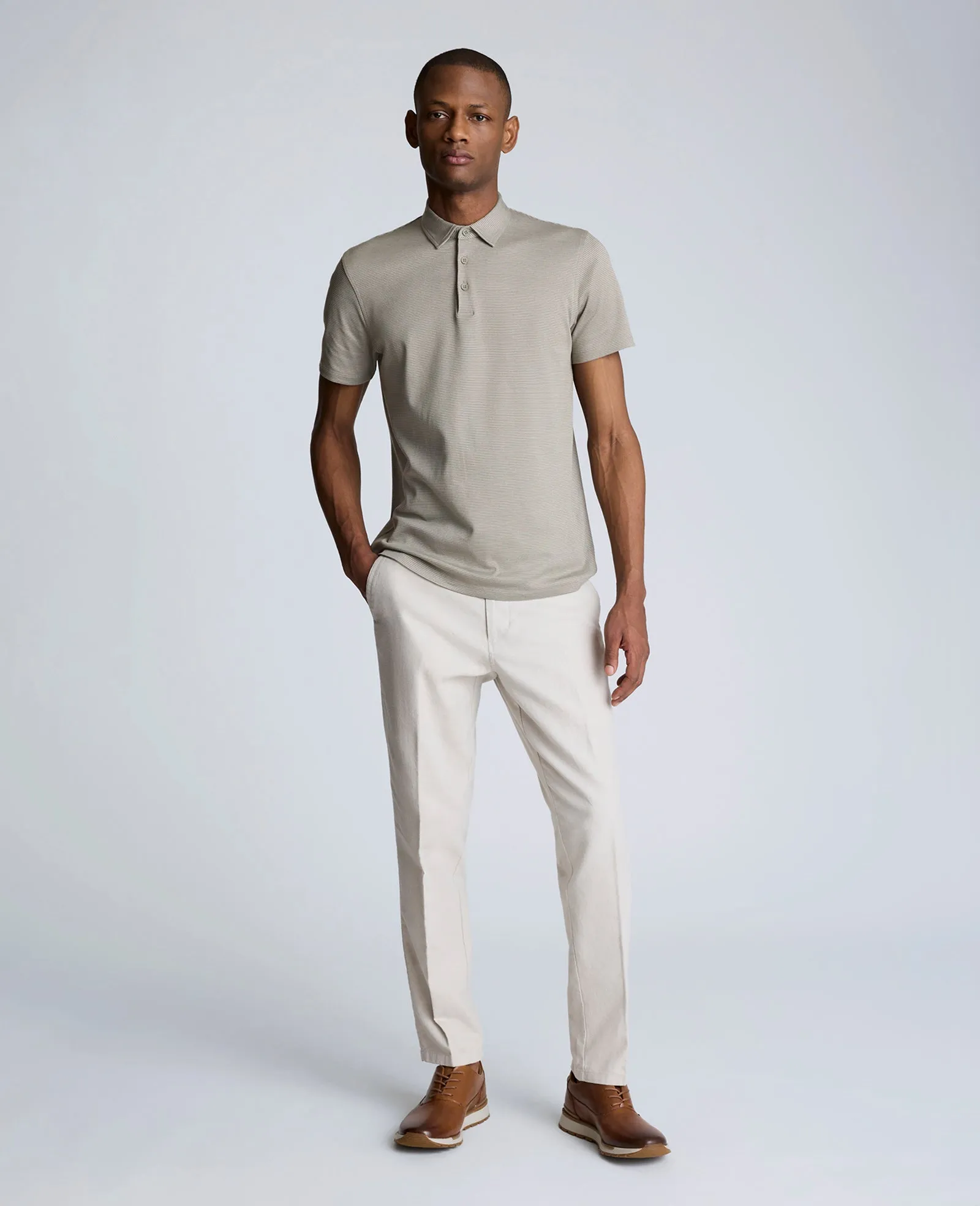 Linen Blend Slim Fit Flat Front Chino Pant sold by Kenneth Cole product image thumbnail 5