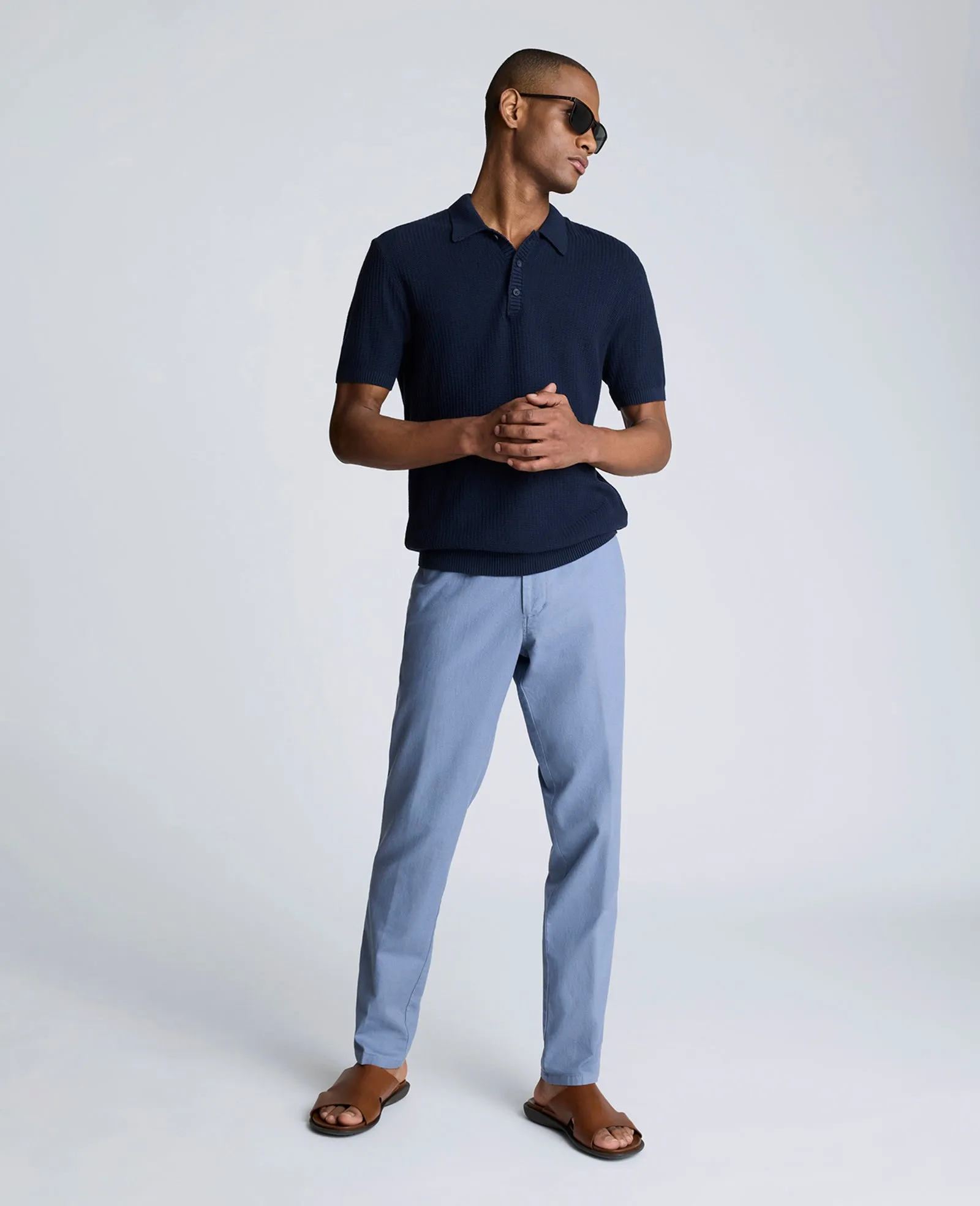 Linen Blend Slim Fit Flat Front Chino Pant sold by Kenneth Cole product image thumbnail 4