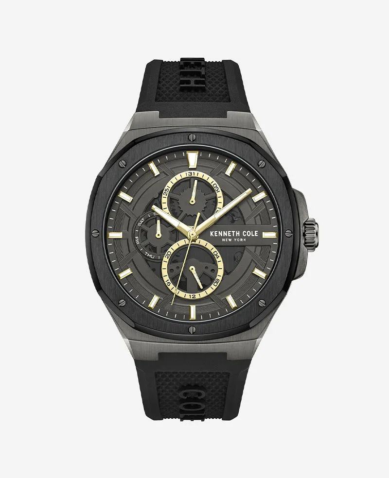 Dress Sport Black Silicone Strap Watch sold by Kenneth Cole