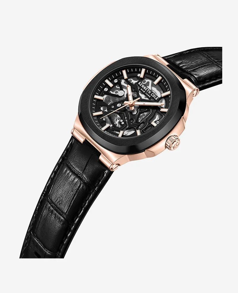 Skeleton Automatic Leather Strap Watch sold by Kenneth Cole product image thumbnail 2