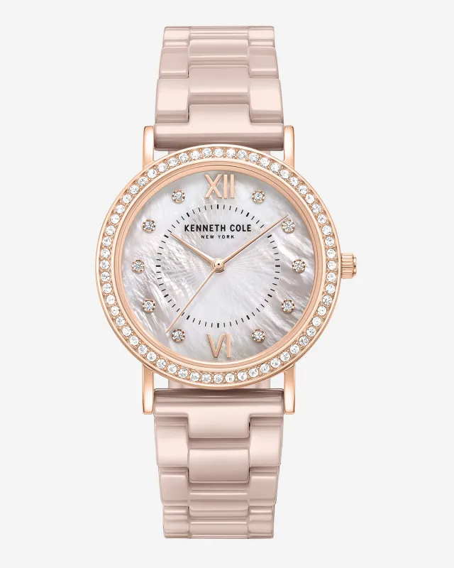 Patterned Pearl Ceramic Bracelet Watch sold by Kenneth Cole