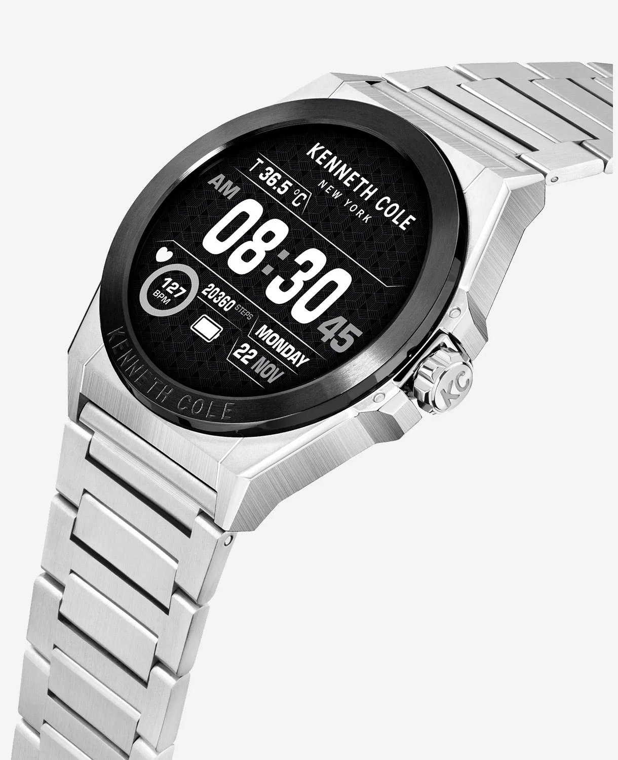 The Wellness Smartwatch 2.0 with Stainless Steel Bracelet sold by Kenneth Cole product image thumbnail 2