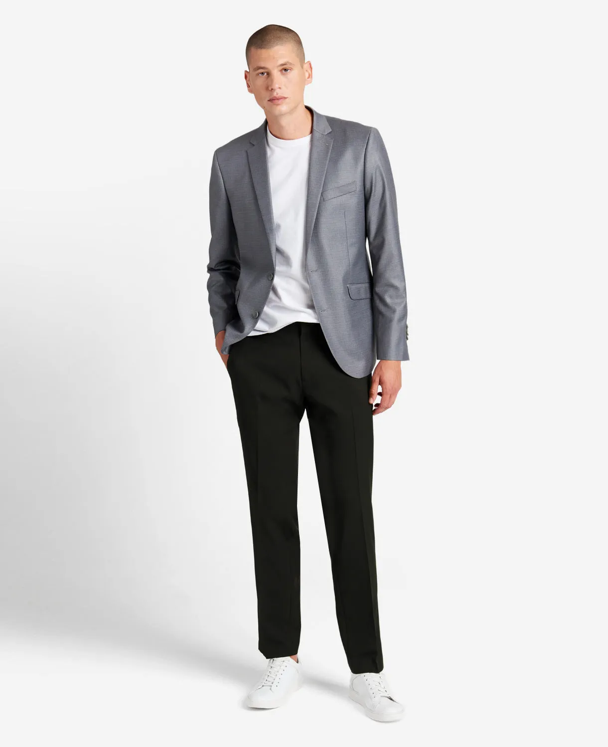 Modern-Fit Micro Check Stretch Trouser sold by Kenneth Cole product image thumbnail 2