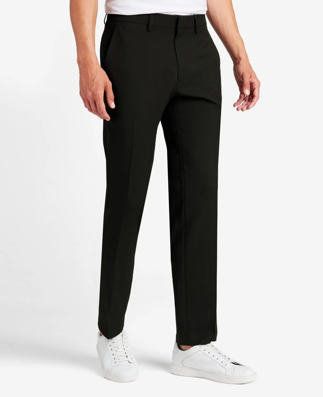 Modern-Fit Micro Check Stretch Trouser sold by Kenneth Cole
