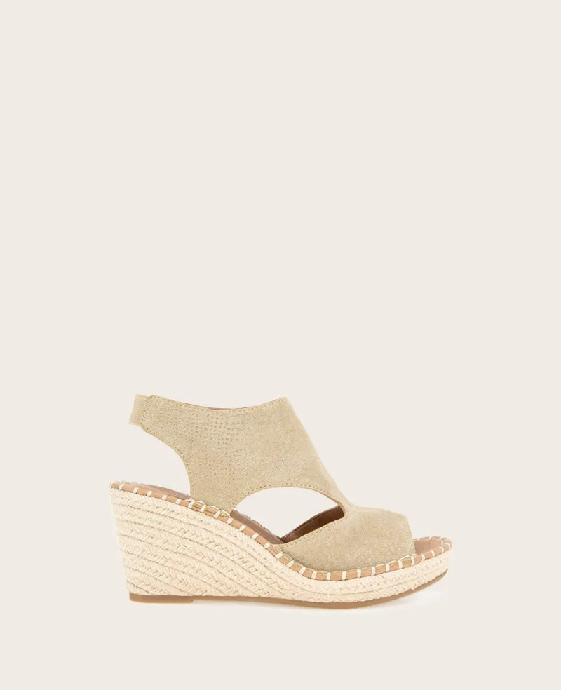 GENTLE SOULS - Cody Metallic Suede Espadrille Wedge sold by Kenneth Cole