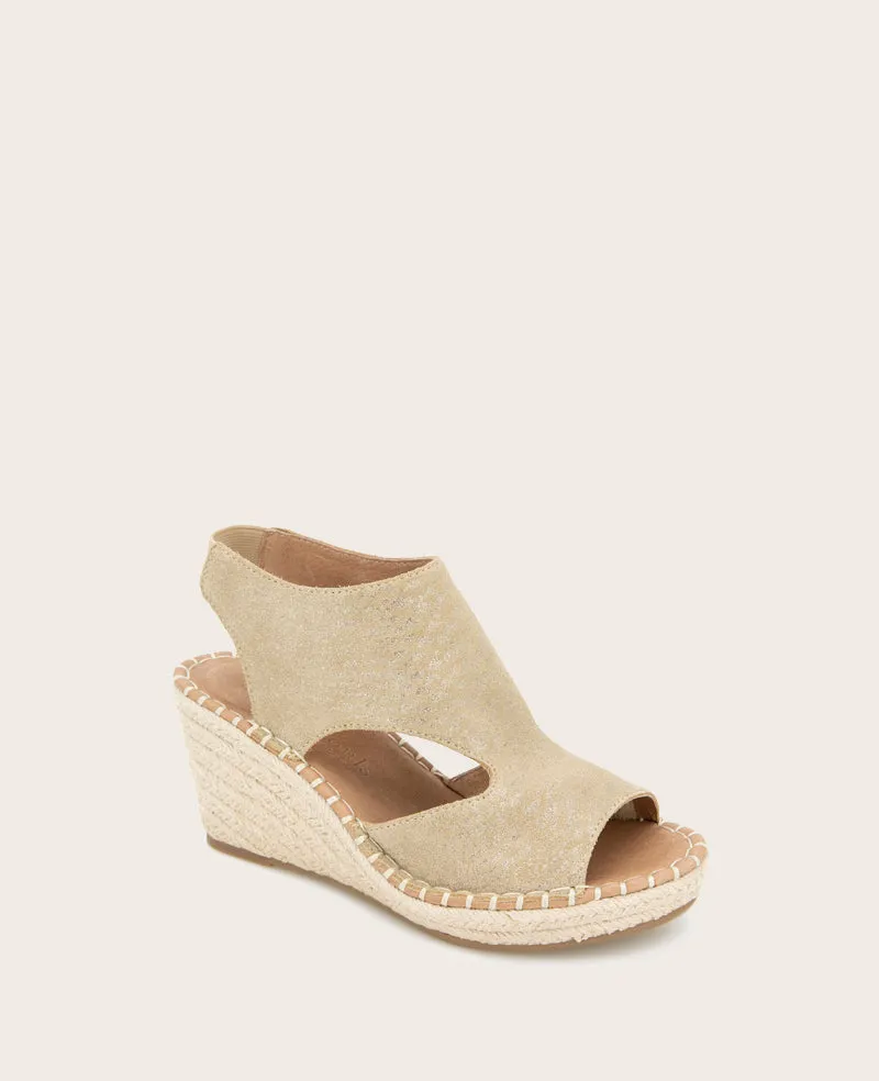GENTLE SOULS - Cody Metallic Suede Espadrille Wedge sold by Kenneth Cole product image thumbnail 3