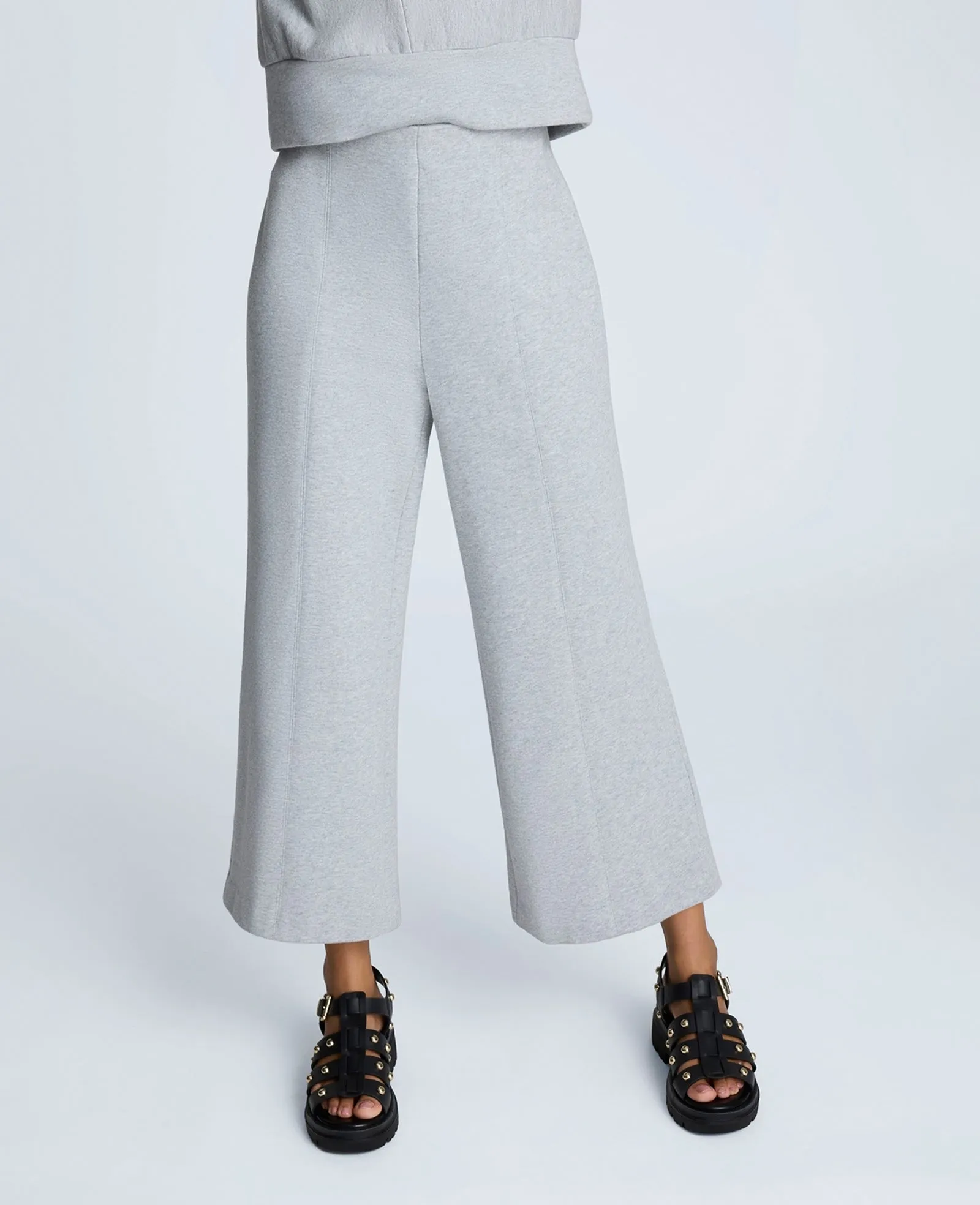 French Terry Pull Wide Leg Crop Pant sold by Kenneth Cole product image thumbnail 4