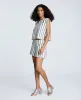 Striped Linen Side Zip Short sold by Kenneth Cole