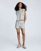 Striped Linen Side Zip Short sold by Kenneth Cole