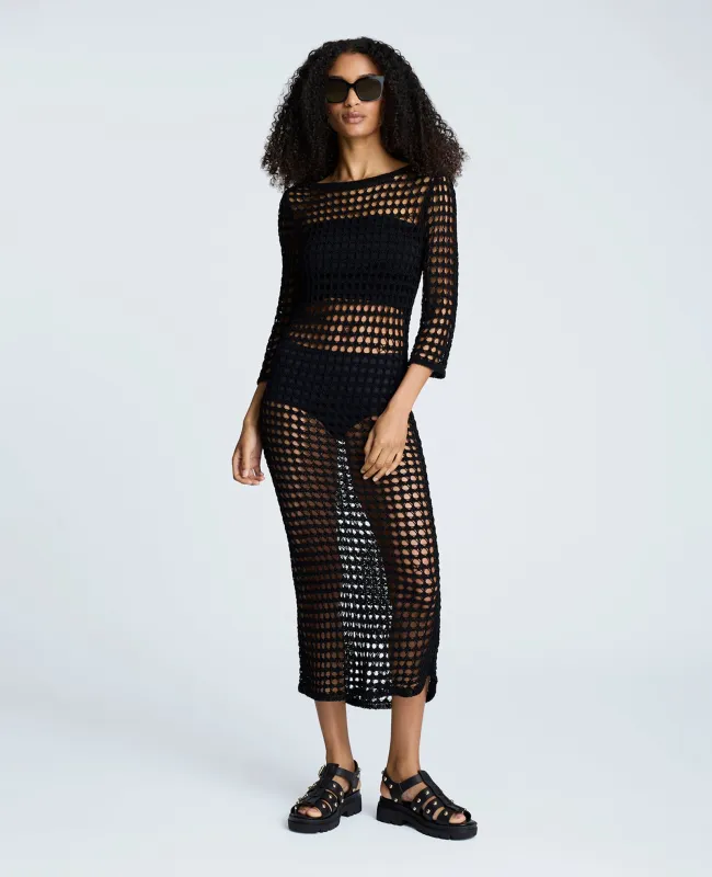V-Back Crochet Midi Dress sold by Kenneth Cole