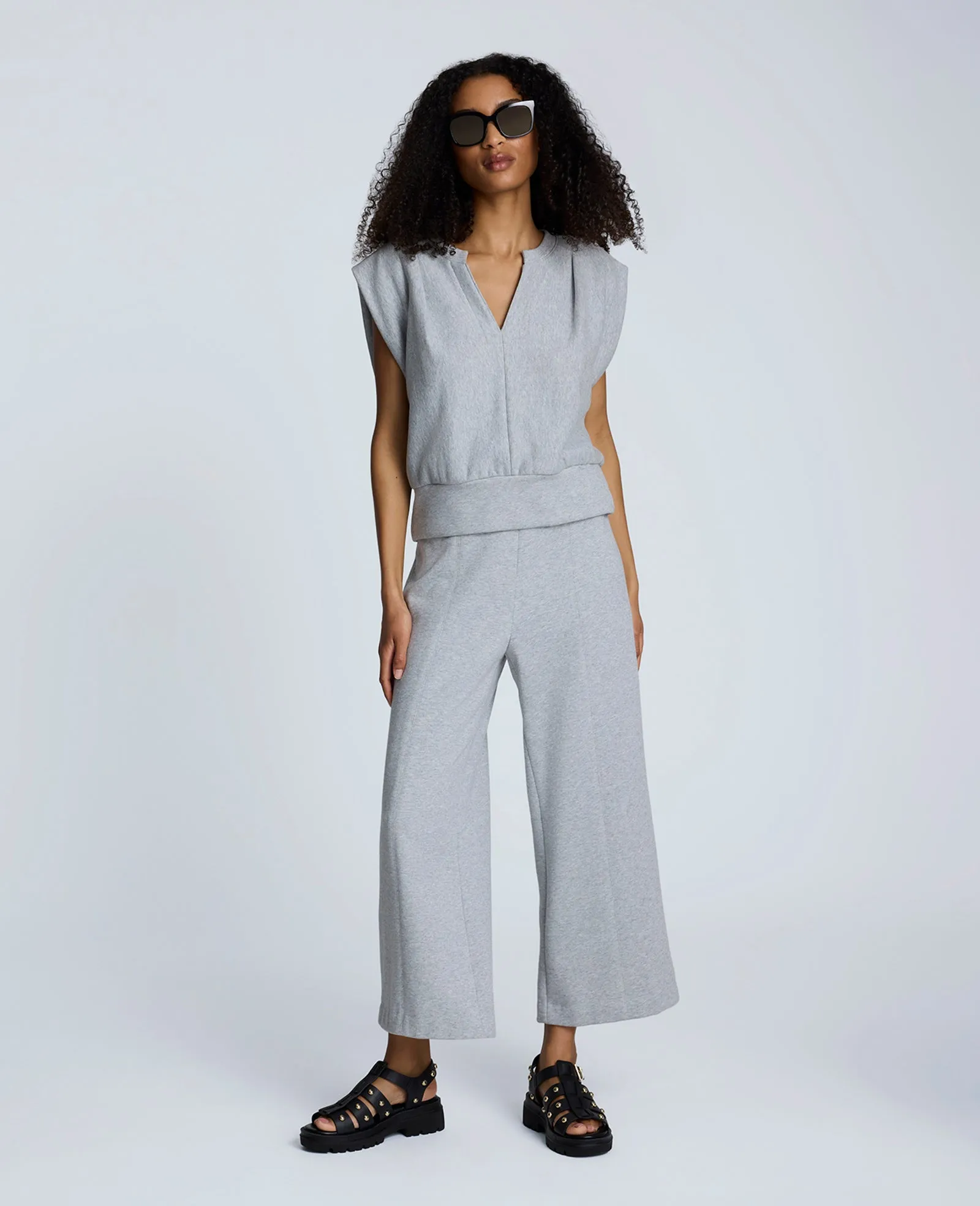 French Terry Shoulder Pleated Tank sold by Kenneth Cole product image thumbnail 4